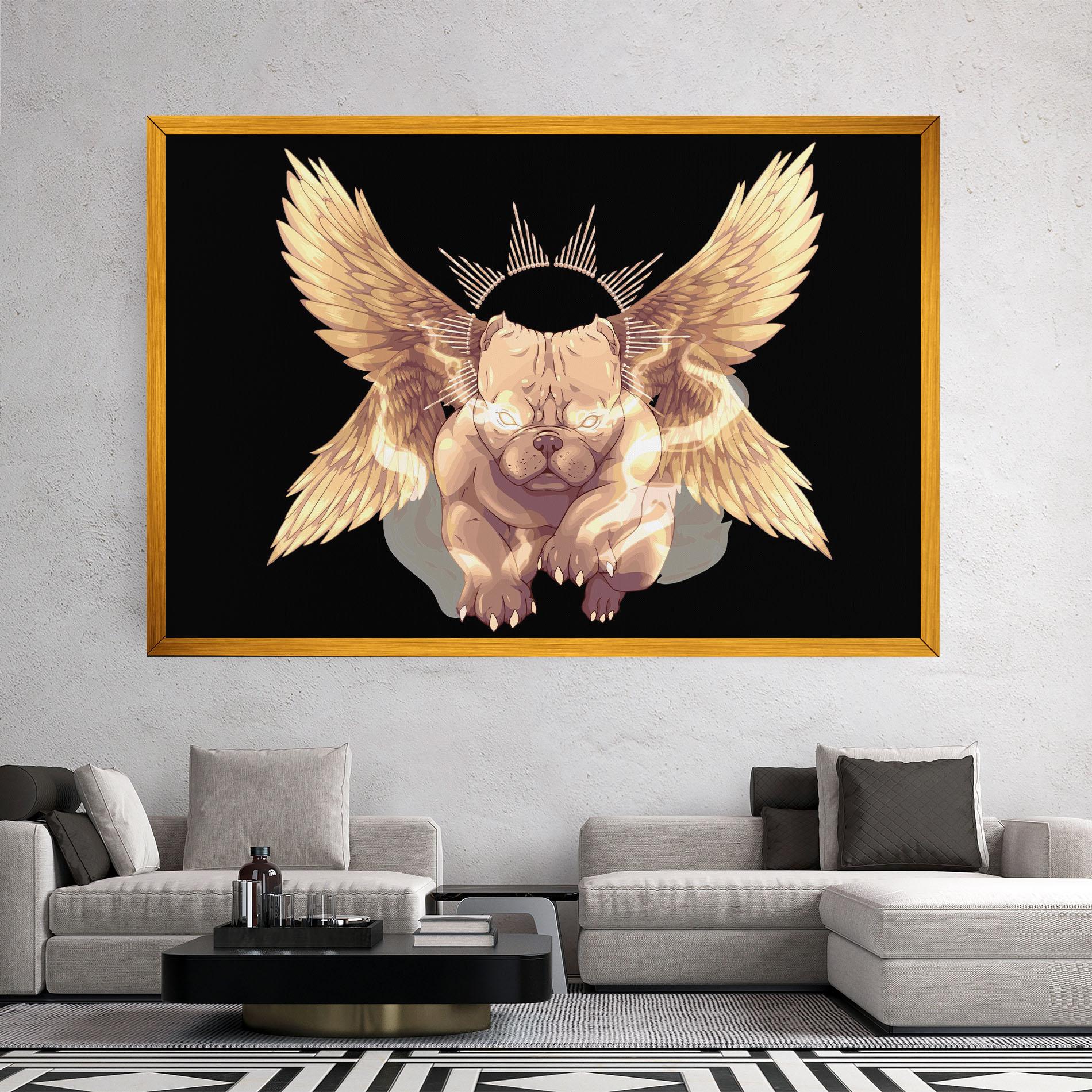 Tablou Canvas Angel Dog mockup 2