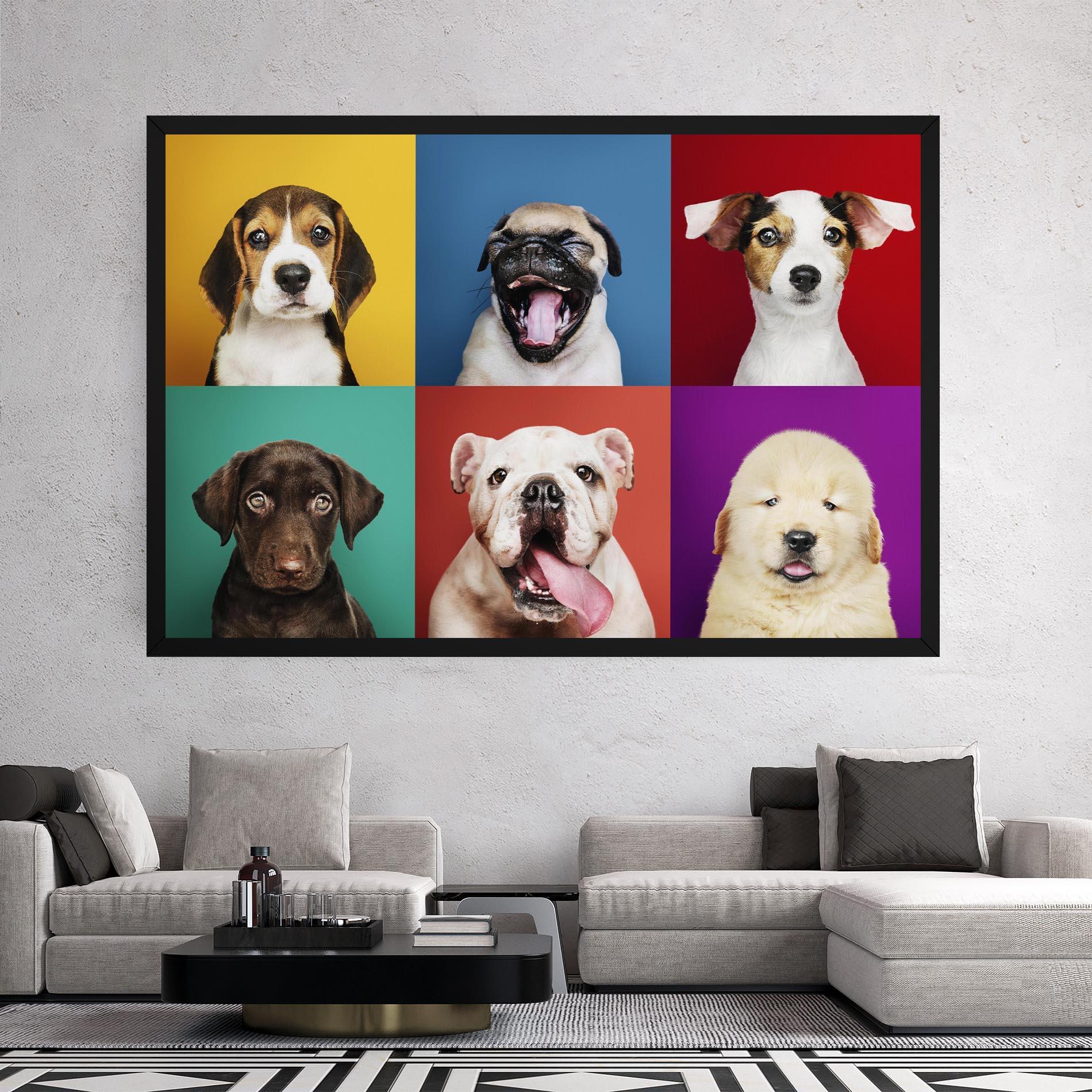 Tablou Canvas Adorable Puppies Mix mockup 2