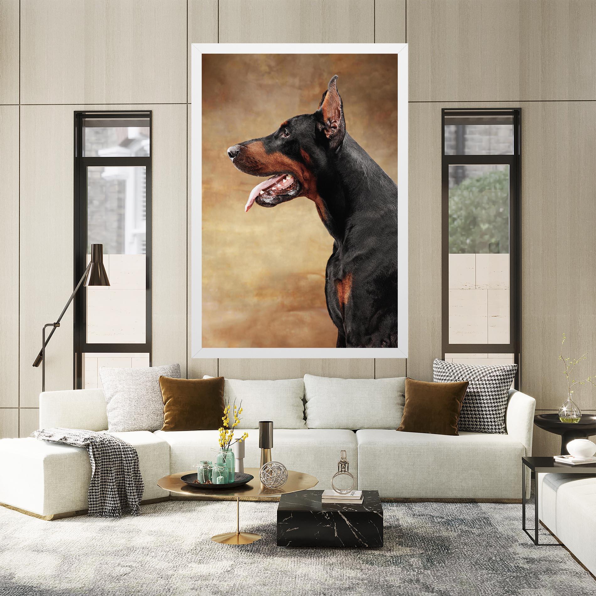 Tablou Canvas Doberman Pinscher mockup 2