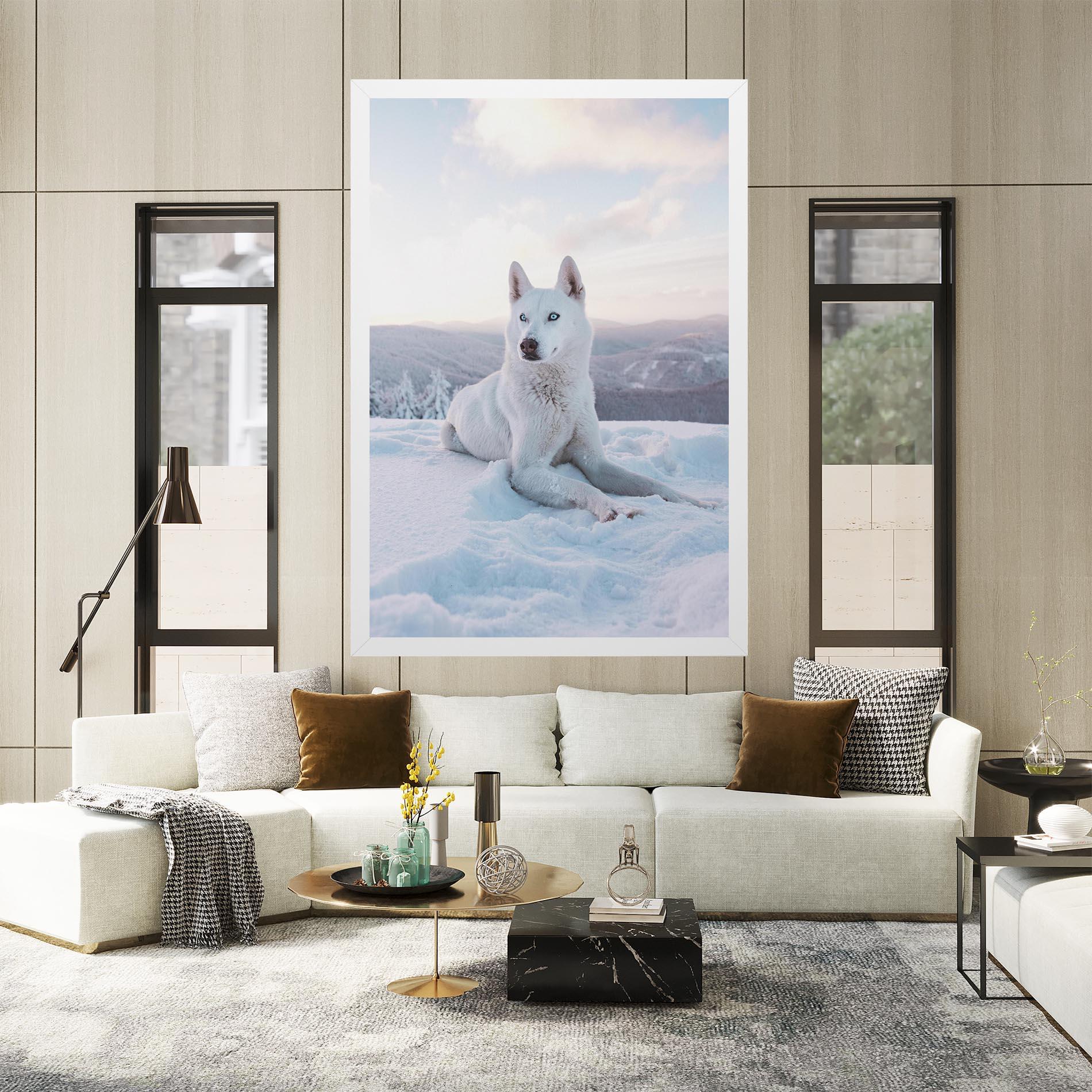 Tablou Canvas White Husky mockup 2