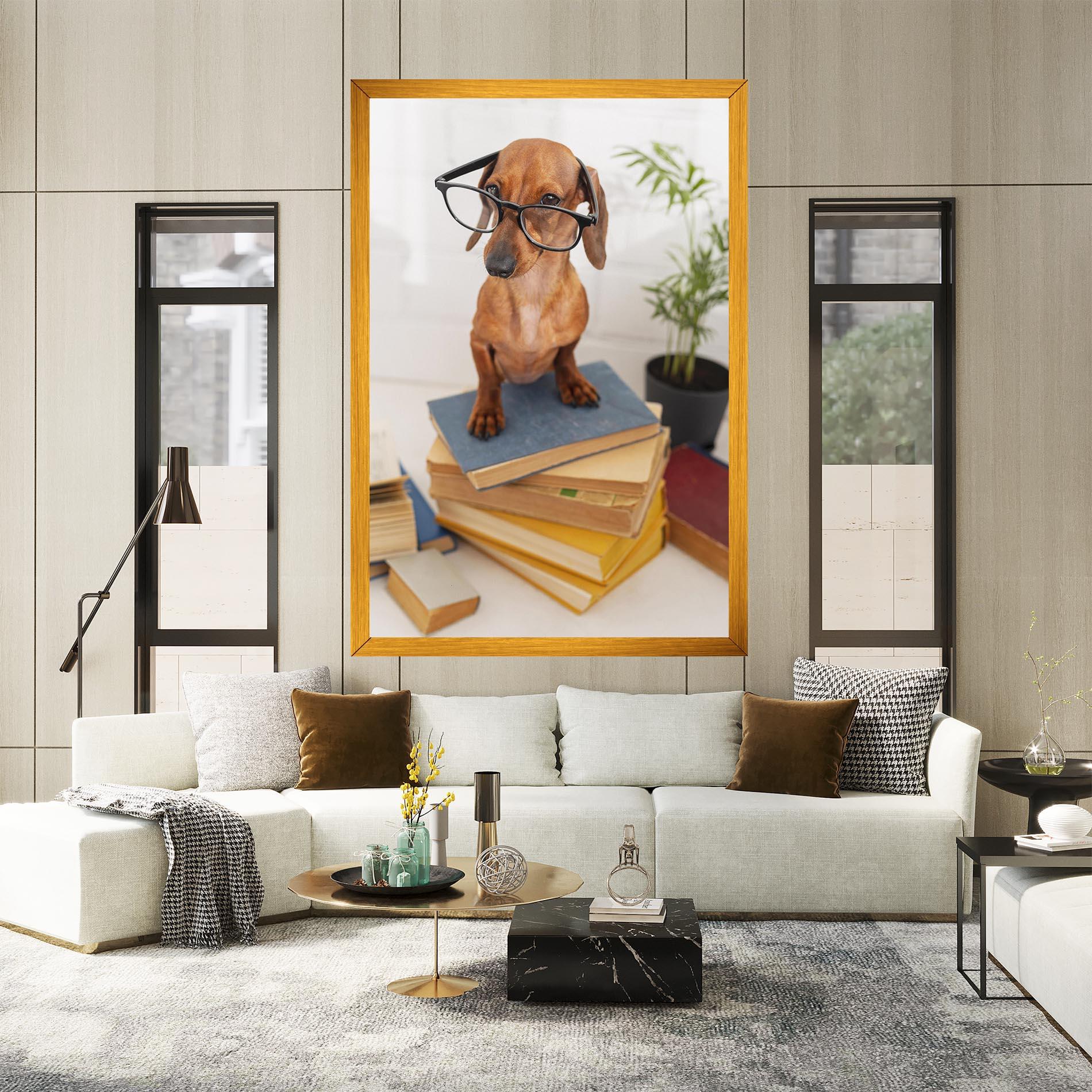 Tablou Canvas Books Cute Dog mockup 2