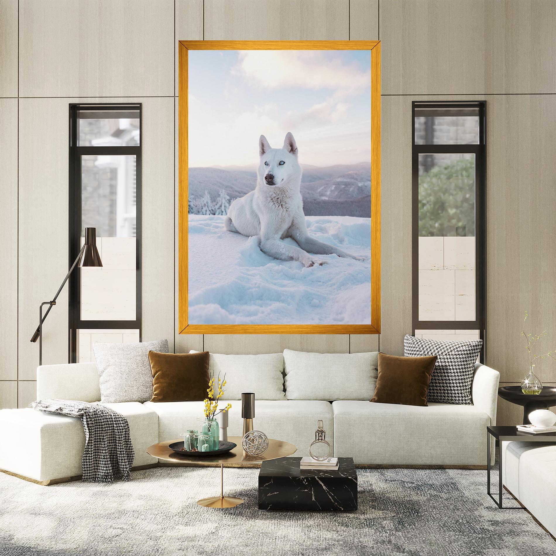 Tablou Canvas White Husky mockup 2