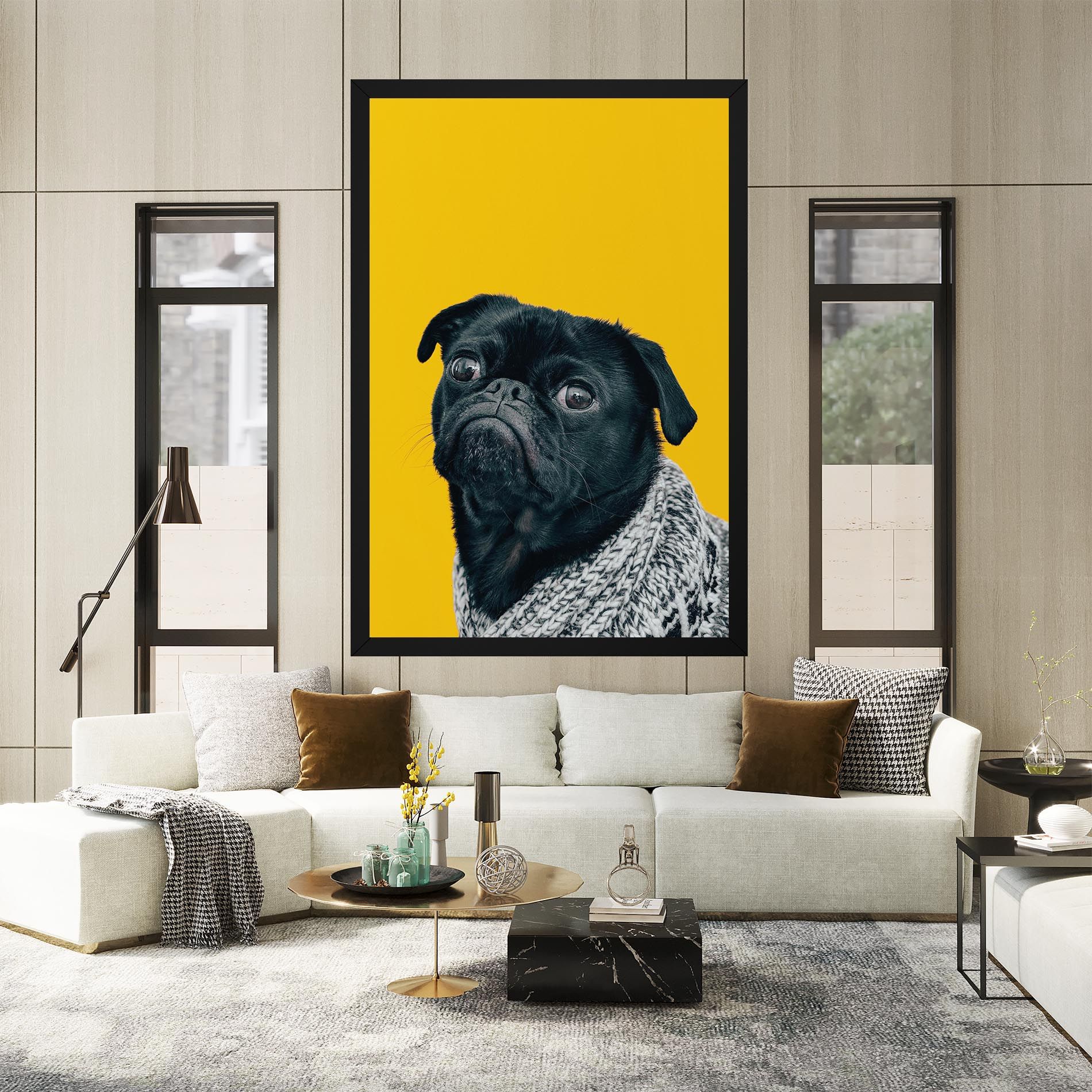 Black Pug mockup 2