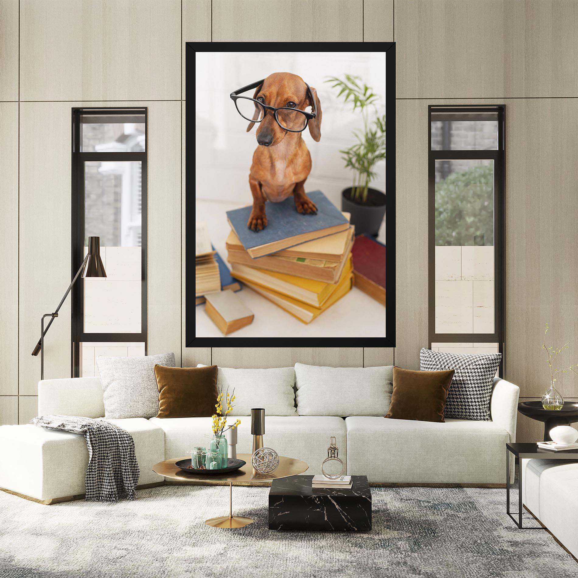 Tablou Canvas Books Cute Dog mockup 2