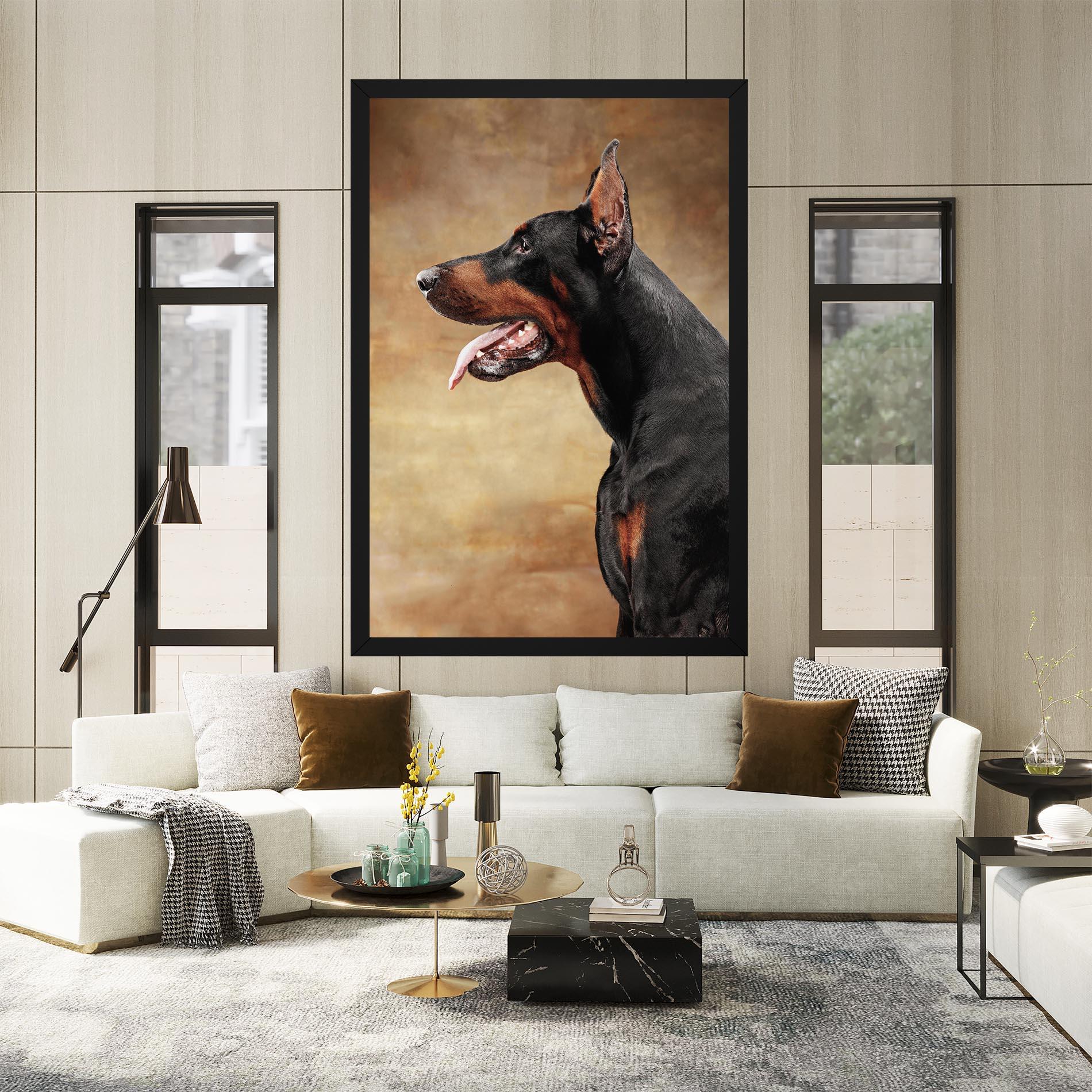 Tablou Canvas Doberman Pinscher mockup 2