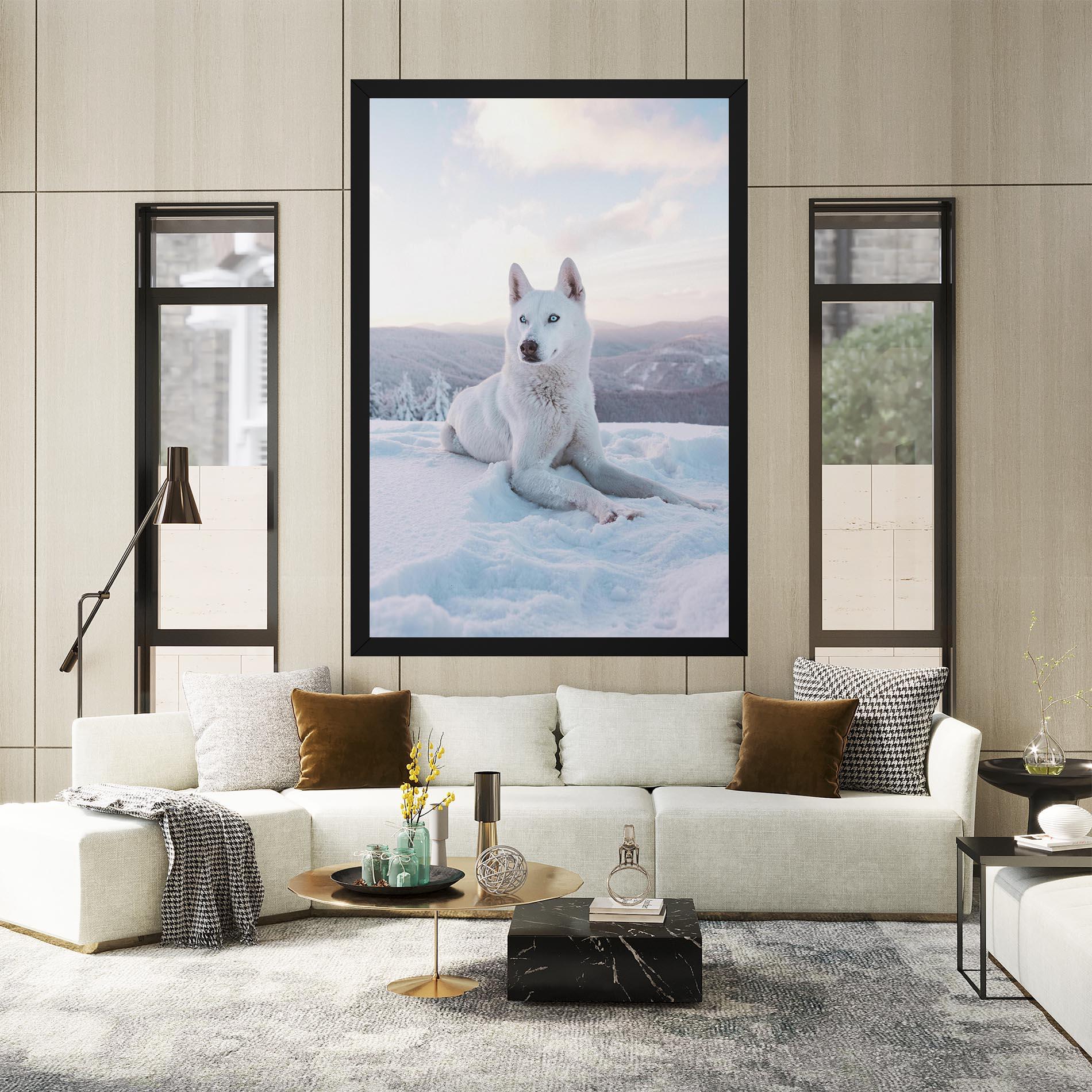 Tablou Canvas White Husky mockup 2