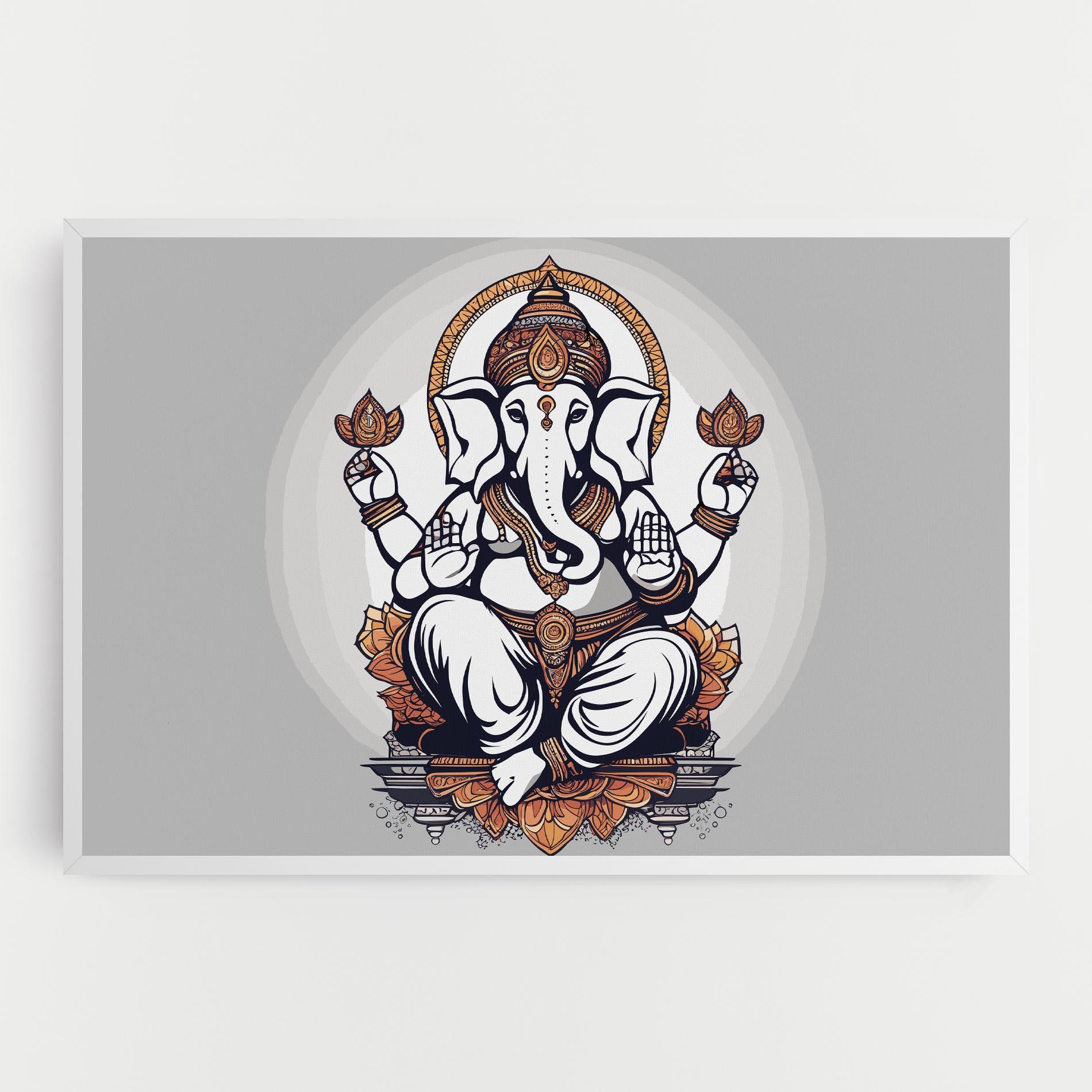 Tablou Canvas Chaturthi Greys mockup 0