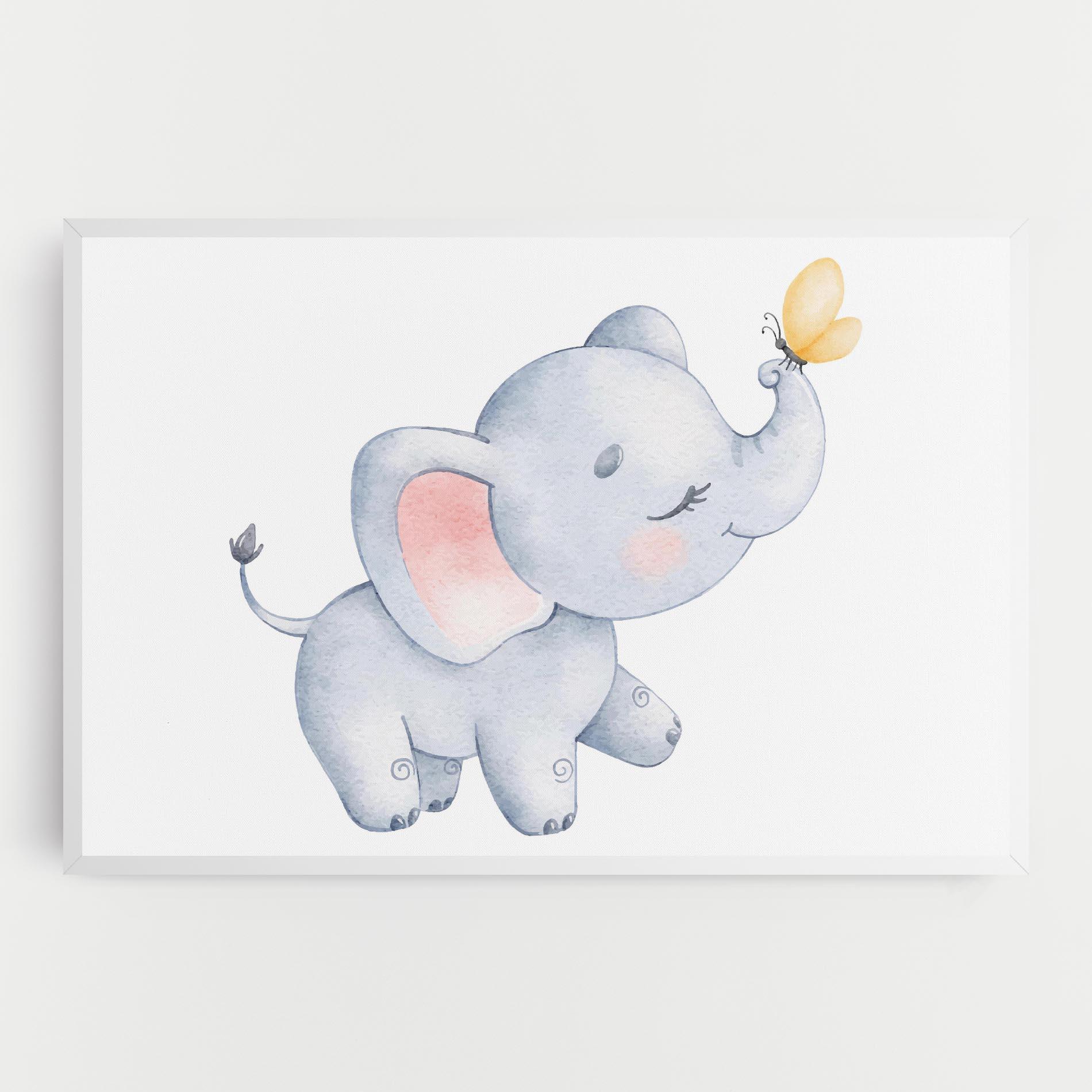 Tablou Canvas Elephant Butterfly mockup 0