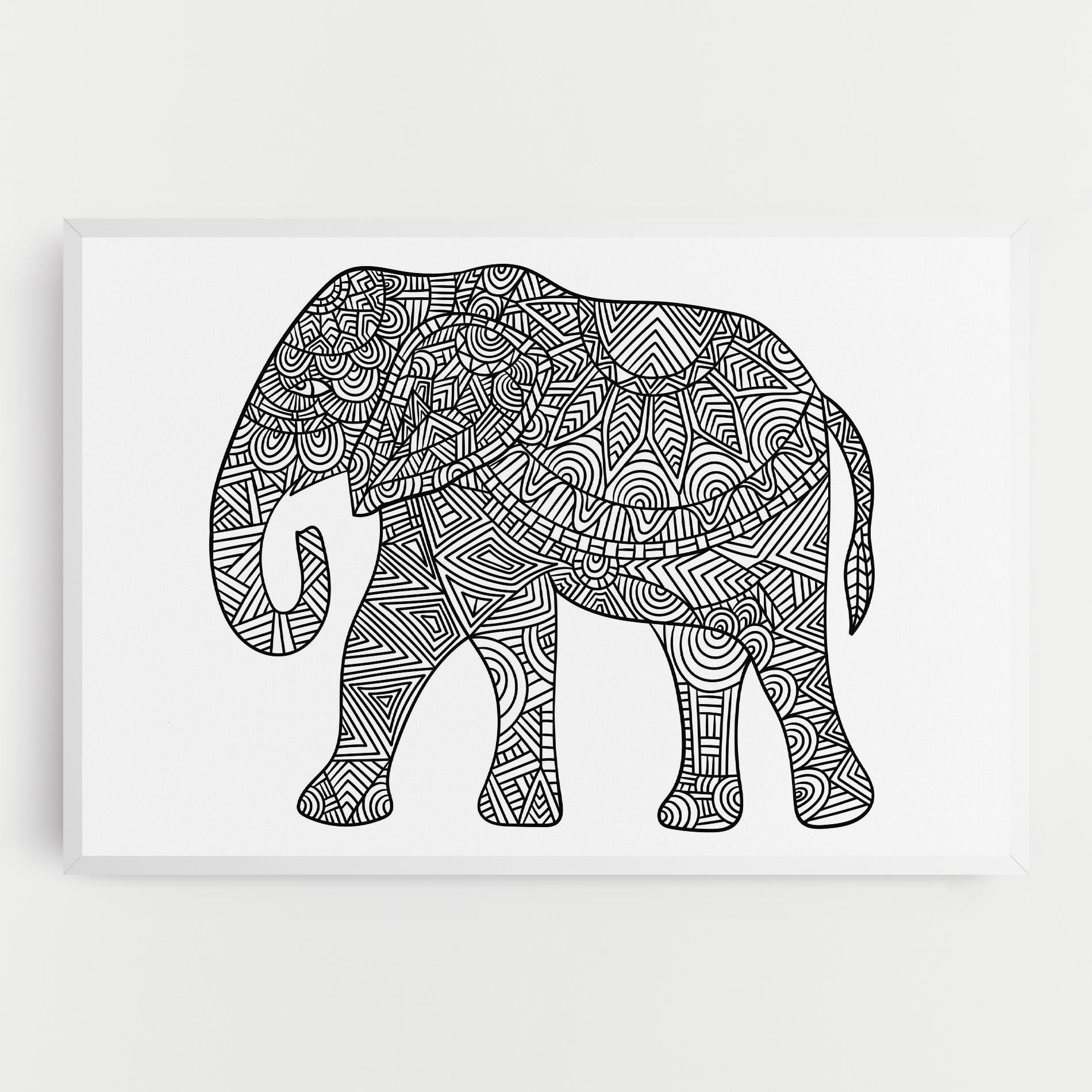 Tablou Canvas Elephant Mandala mockup 0