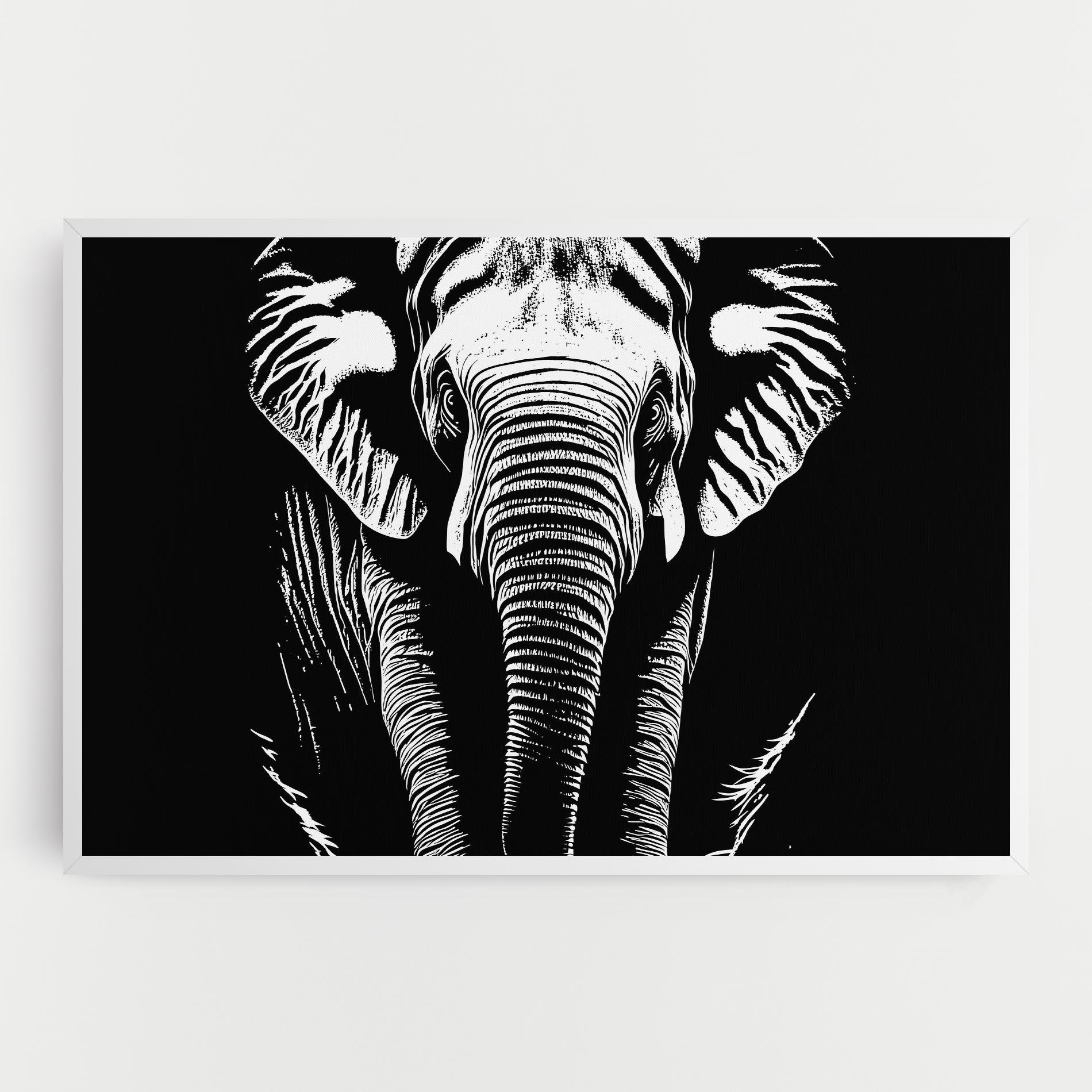 Tablou Canvas Elephant White Head mockup 0