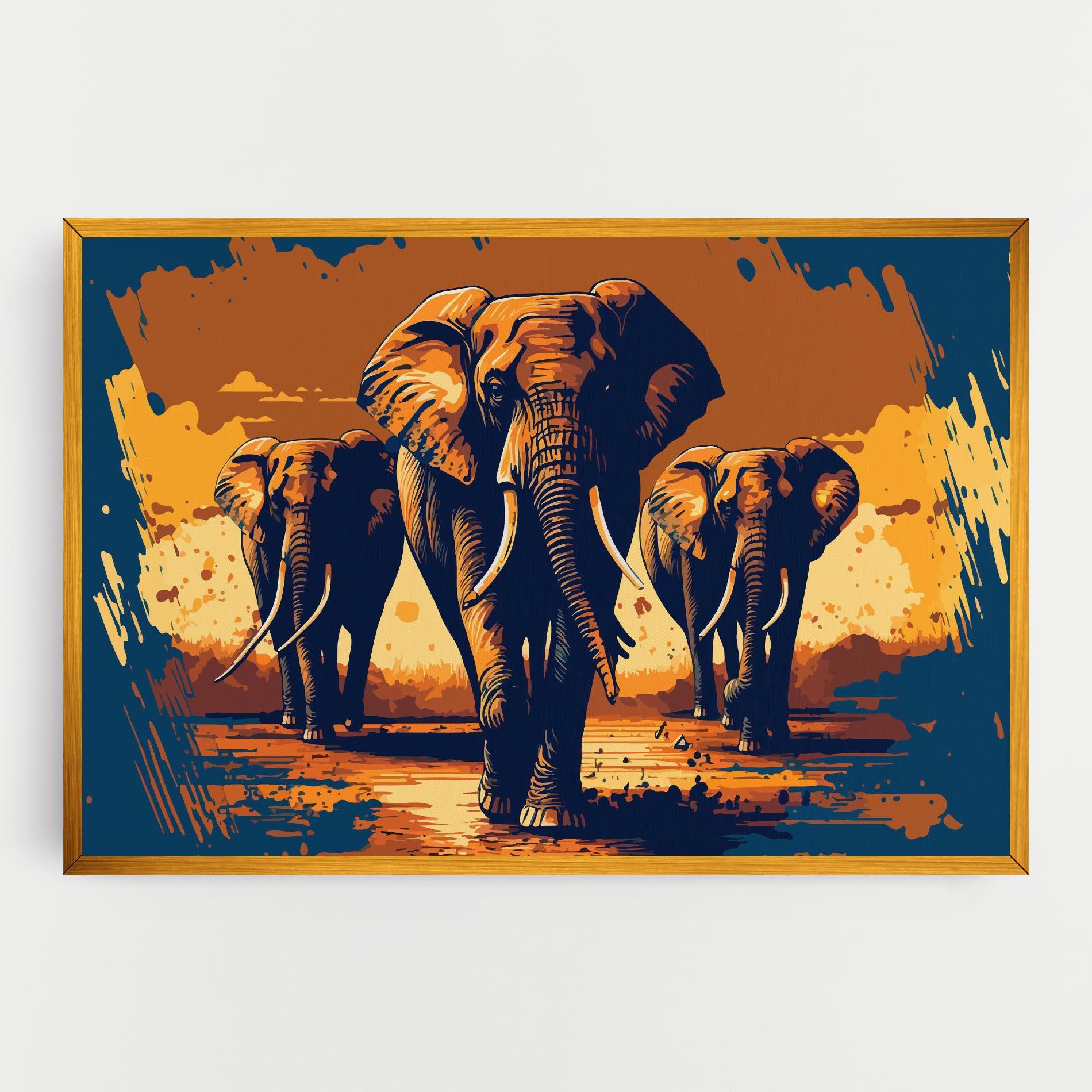 Tablou Canvas 3 Elephants mockup 0