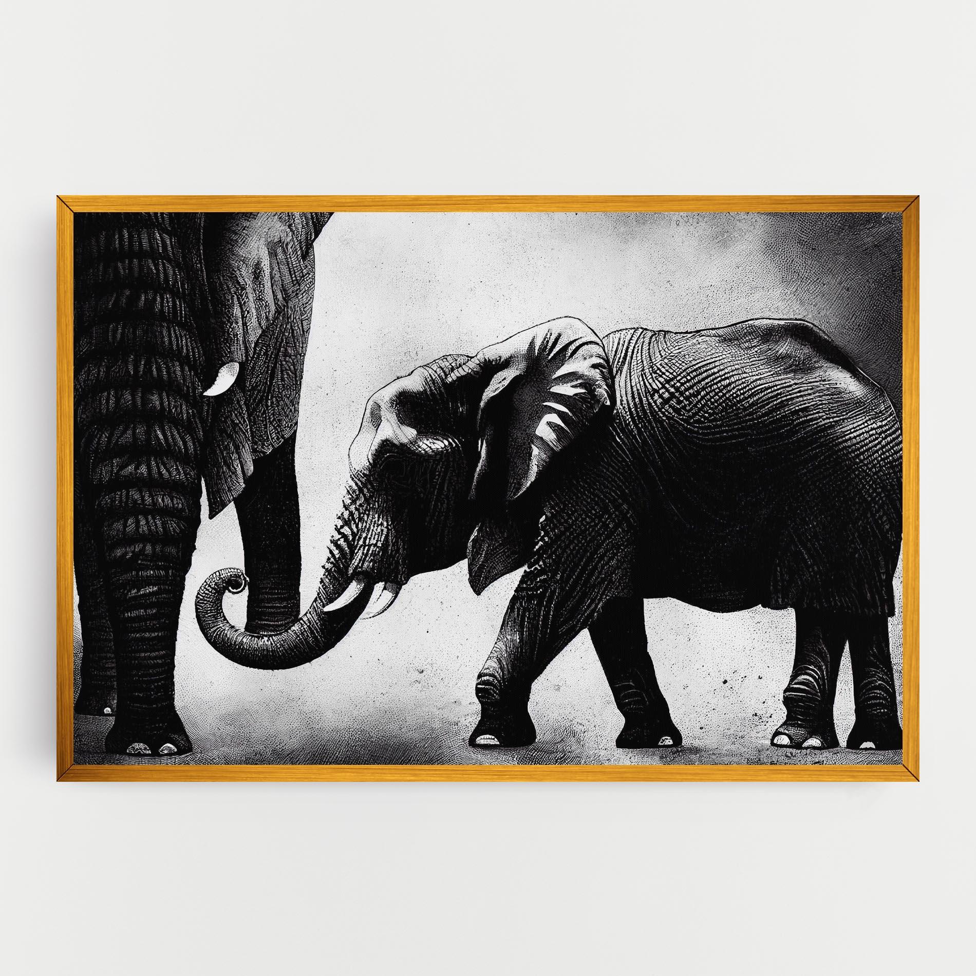 Tablou Canvas Baby Elephant mockup 0