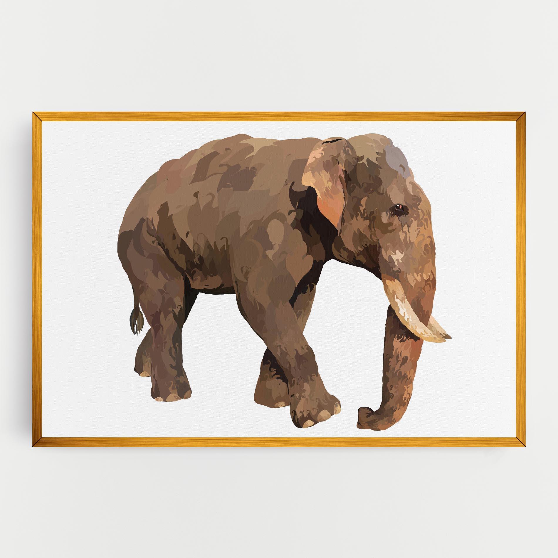 Tablou Canvas Brown Elephant mockup 0