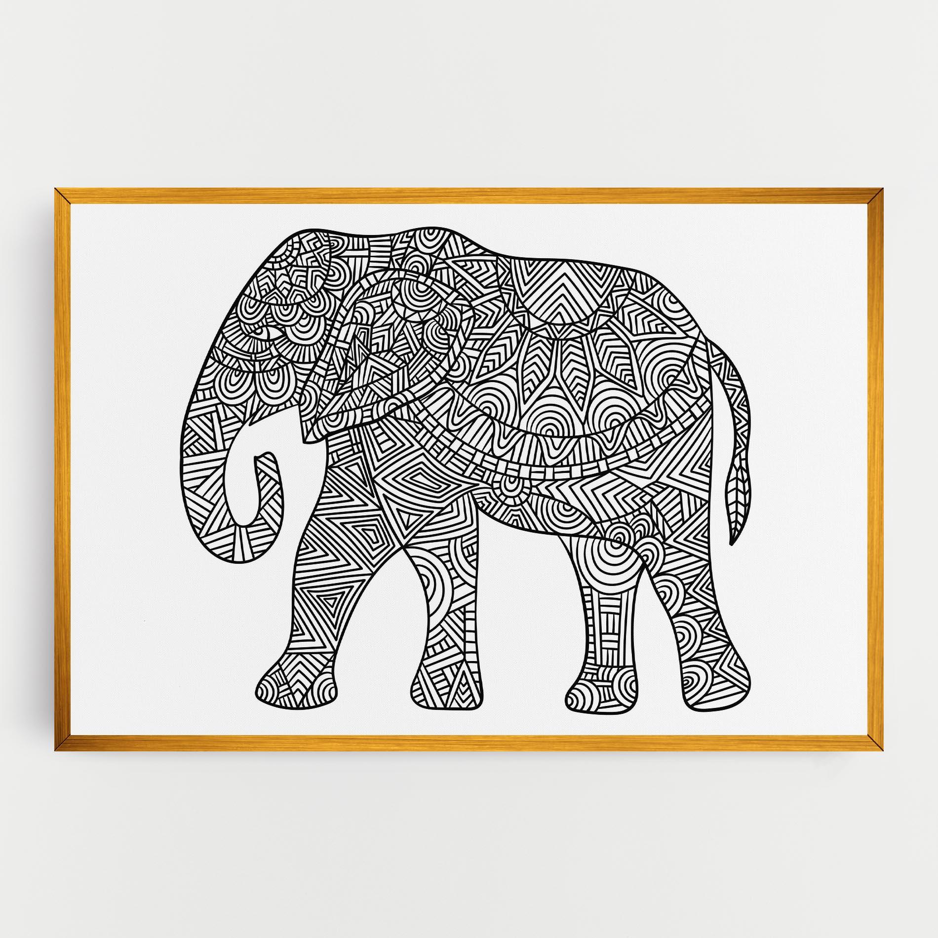 Tablou Canvas Elephant Mandala mockup 0