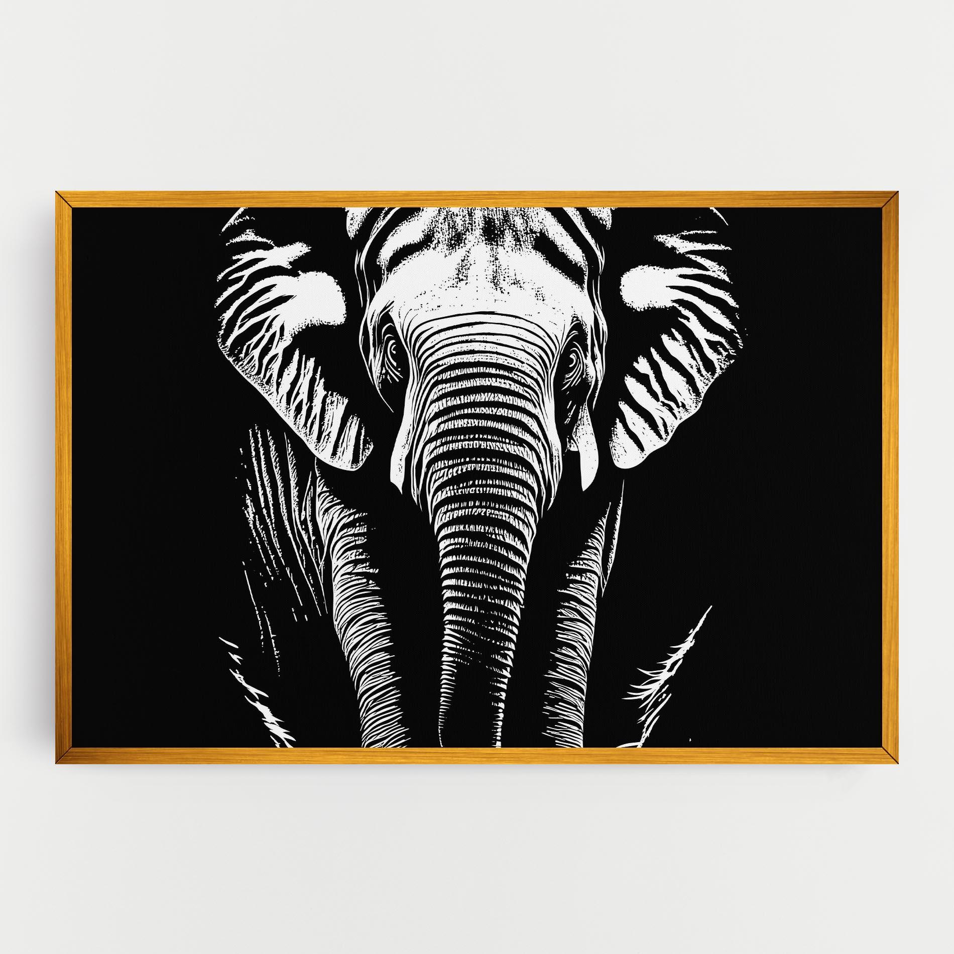 Tablou Canvas Elephant White Head mockup 0