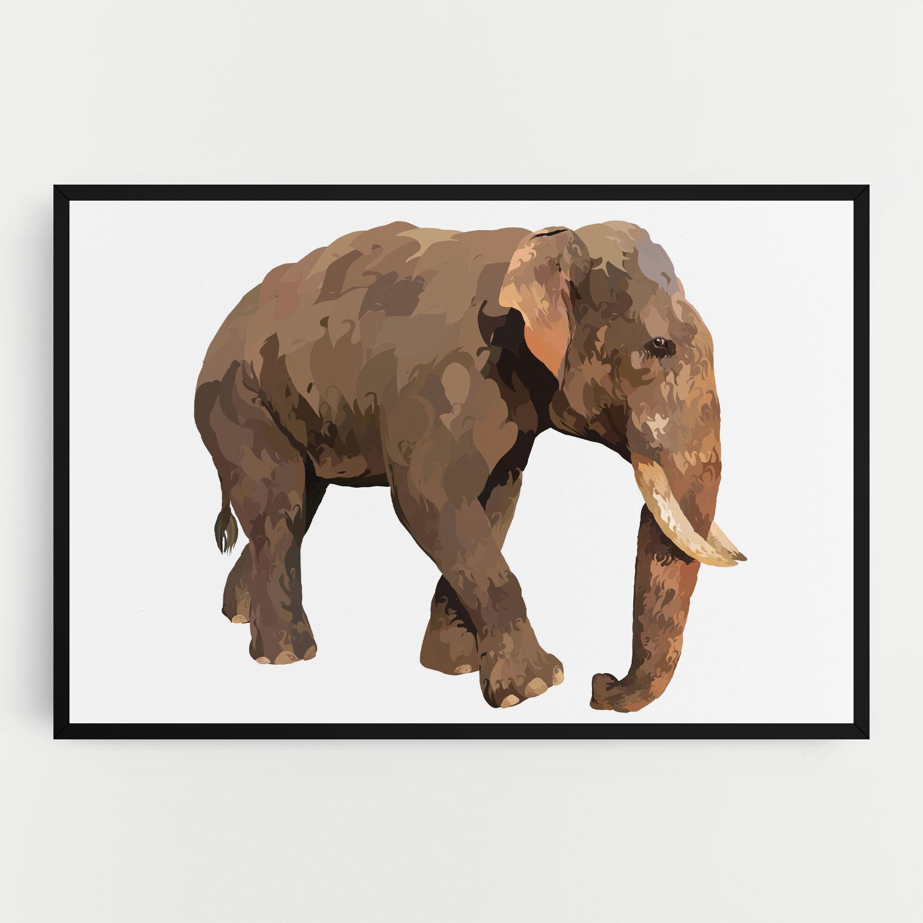 Tablou Canvas Brown Elephant mockup 0