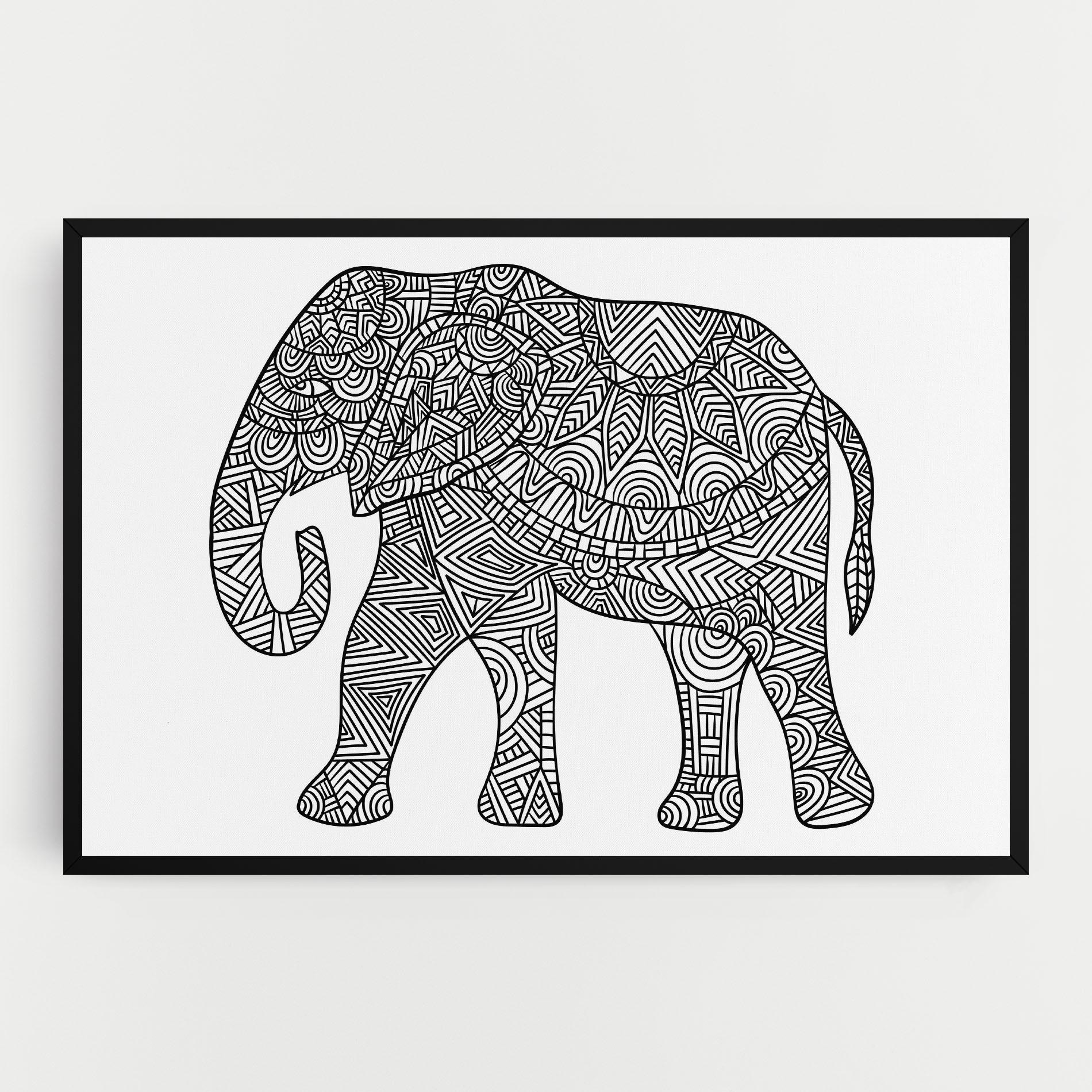 Tablou Canvas Elephant Mandala mockup 0