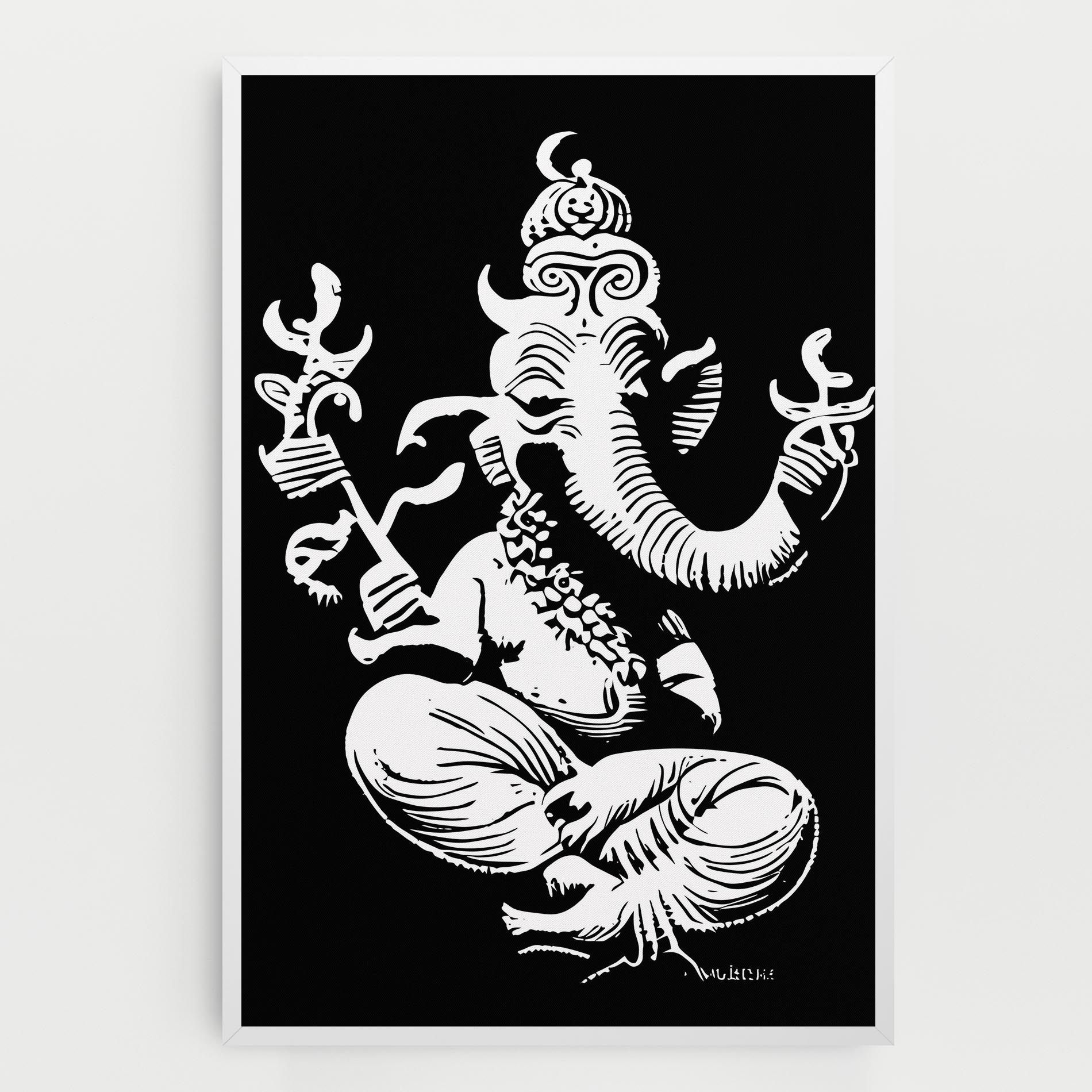 Black And White Ganesha mockup 0