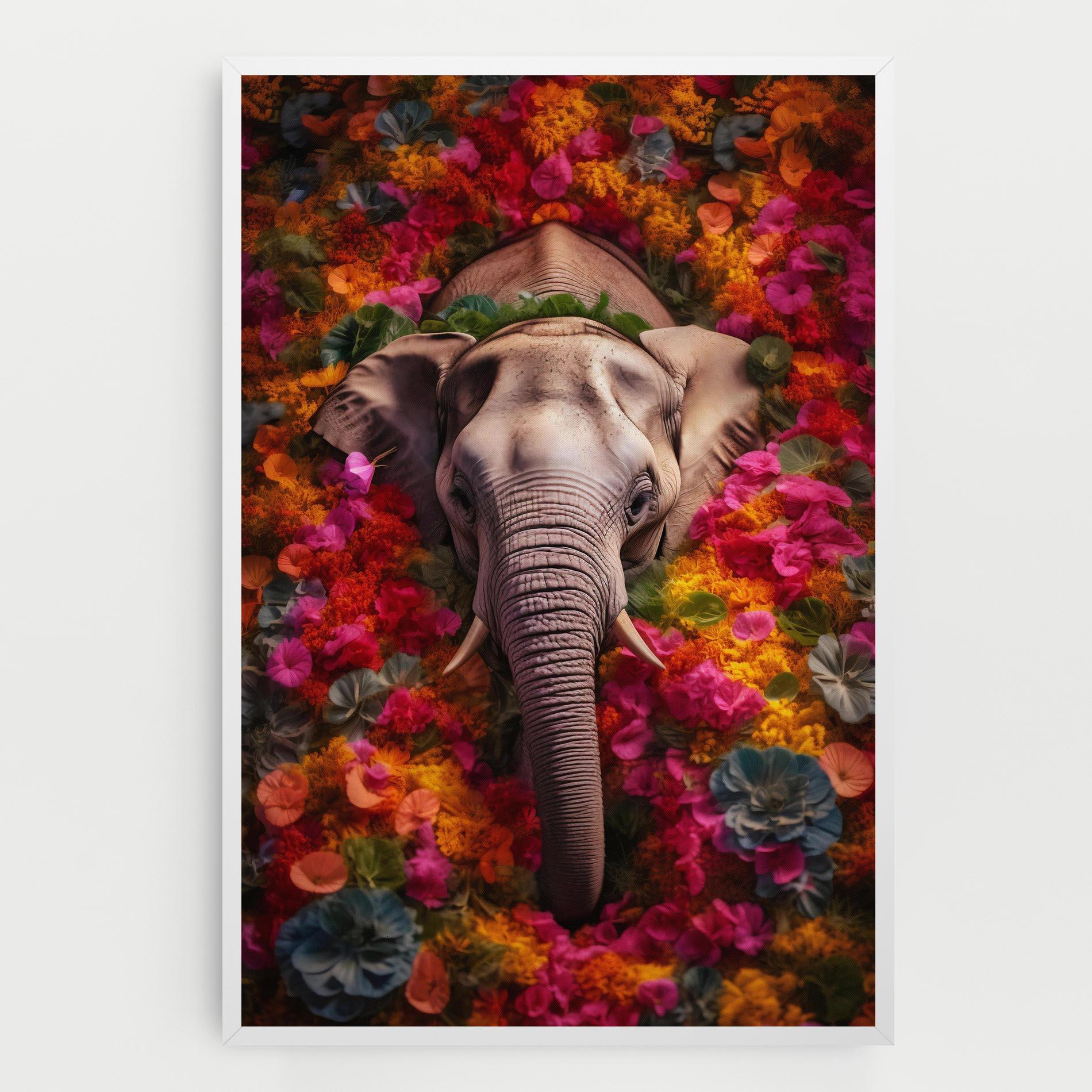 Tablou Canvas Flower Elephant mockup 0