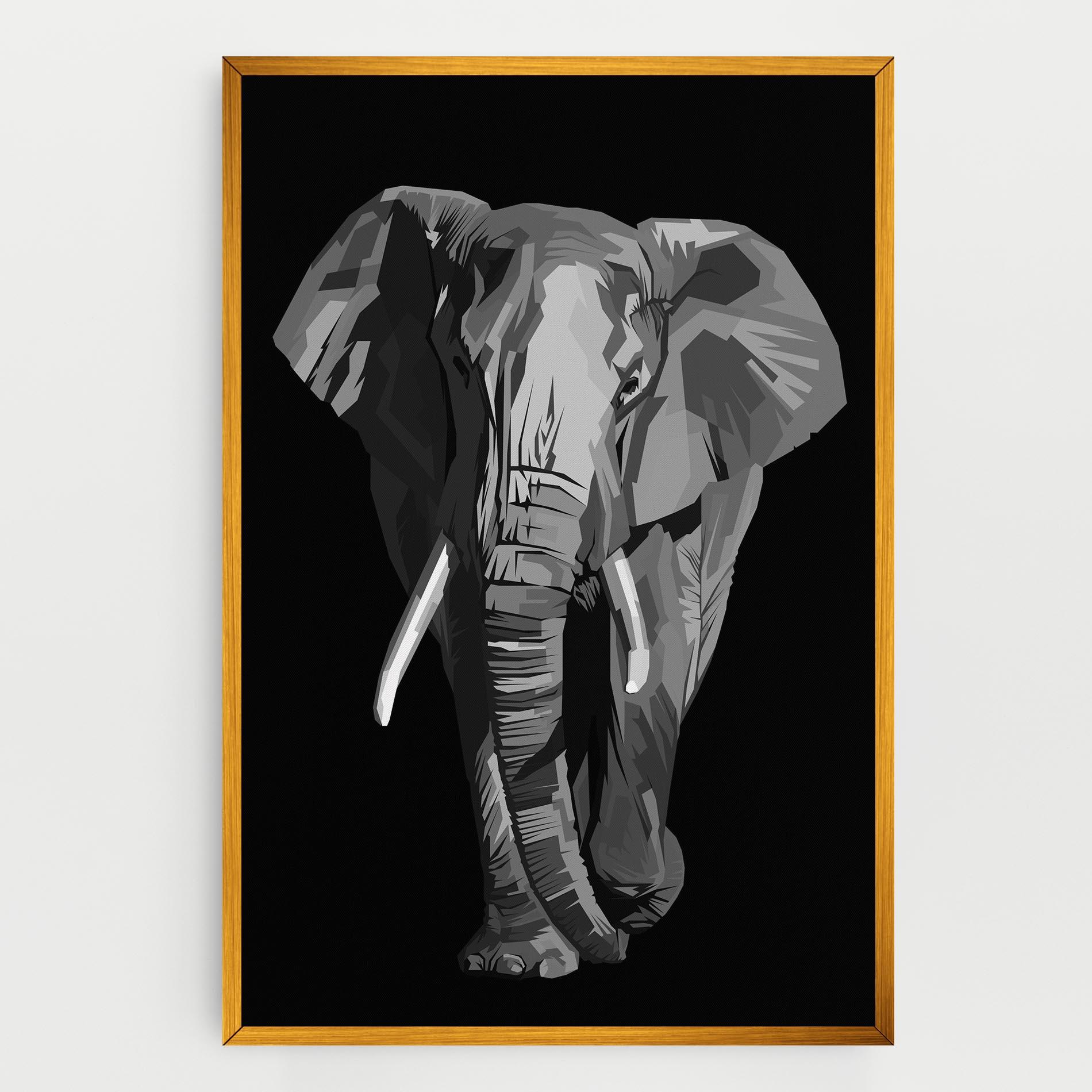 Tablou Canvas Beautiful Grey Elephant mockup 0