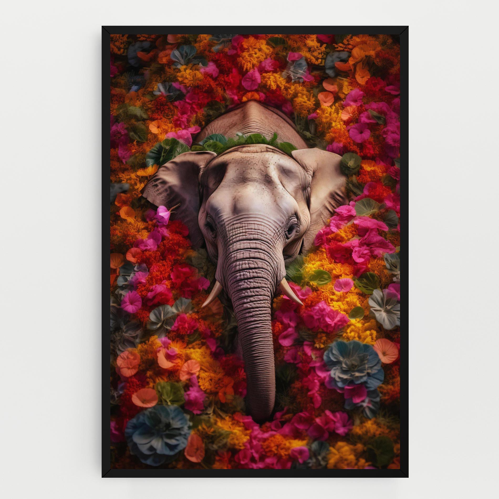 Tablou Canvas Flower Elephant mockup 0