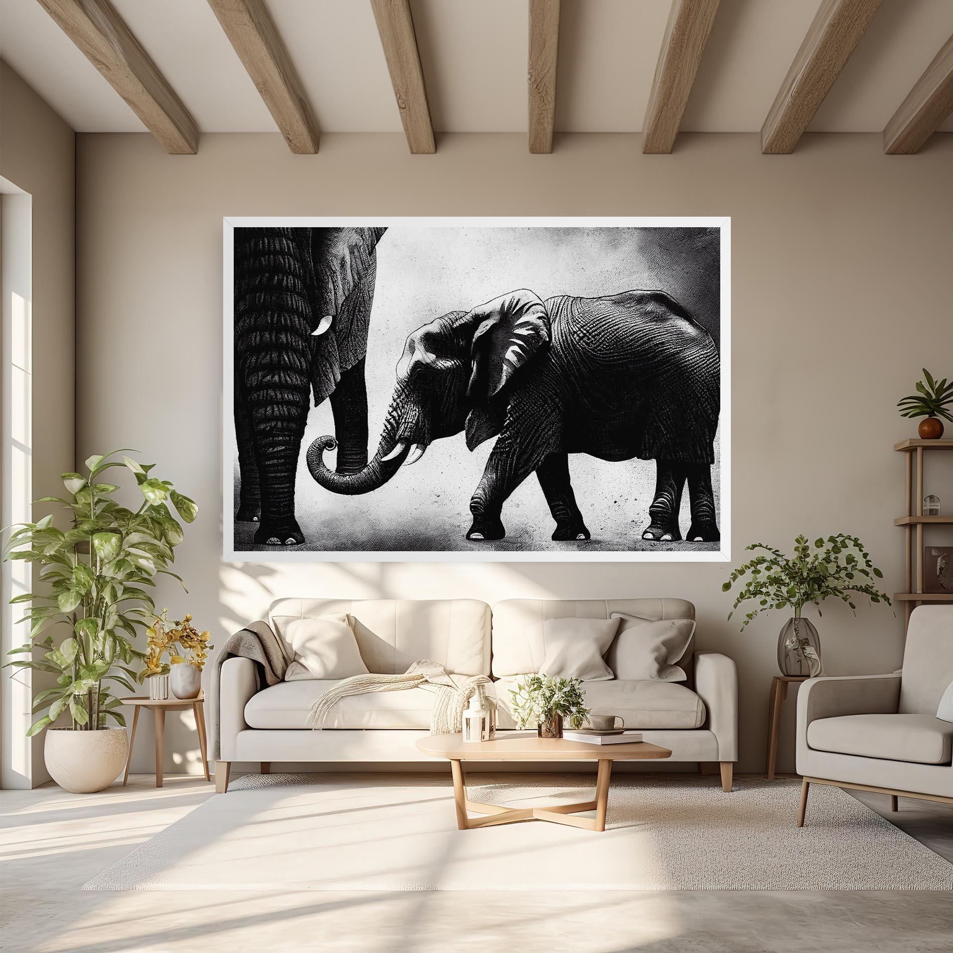Tablou Canvas Baby Elephant mockup 6