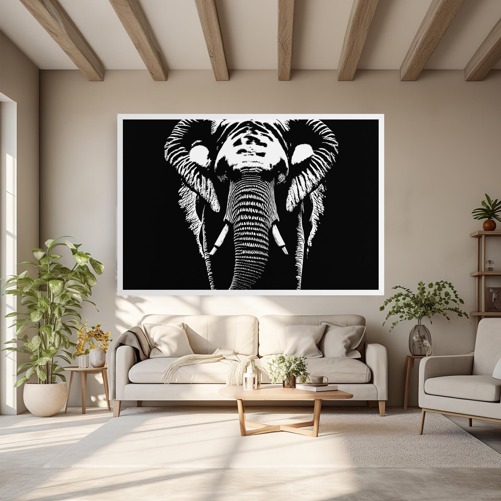 Tablou Canvas Elephant Drawing mockup 6