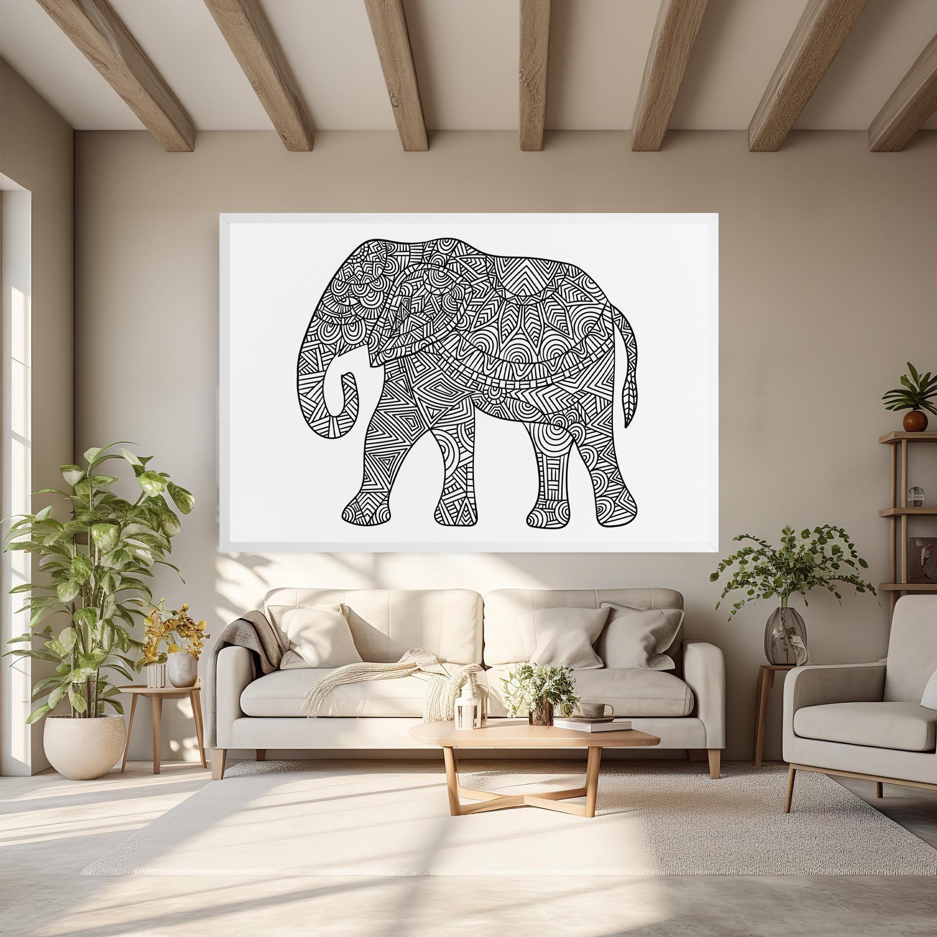 Elephant Mandala mockup 6