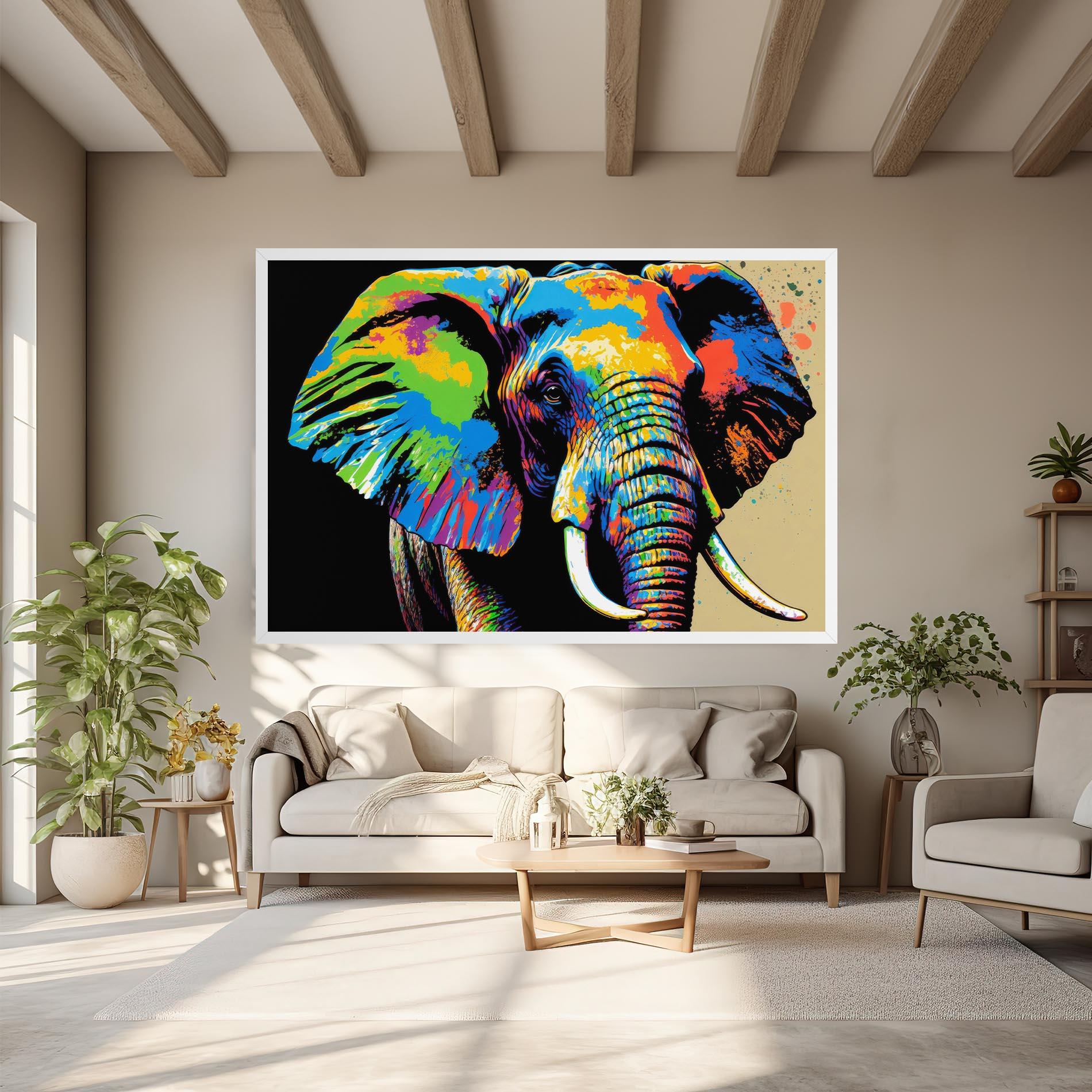 Tablou Canvas Elephant Portrait mockup 6