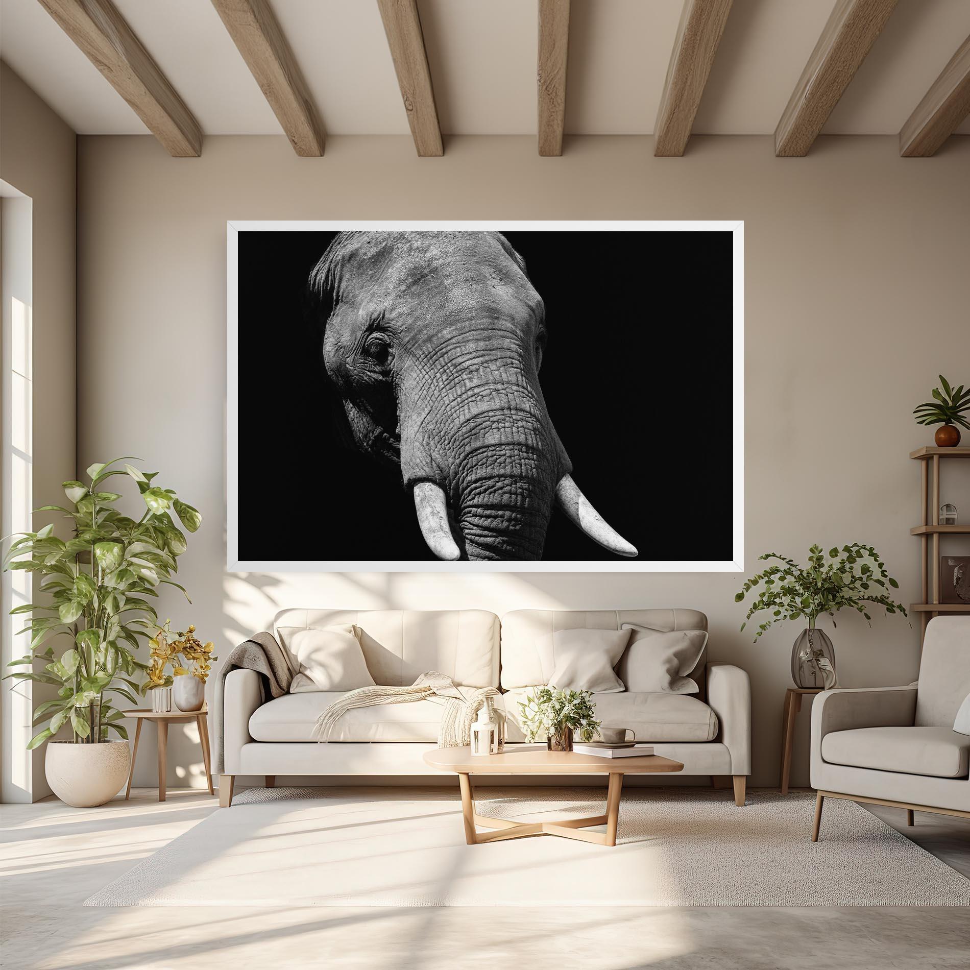 Tablou Canvas Shadow Elephant mockup 6