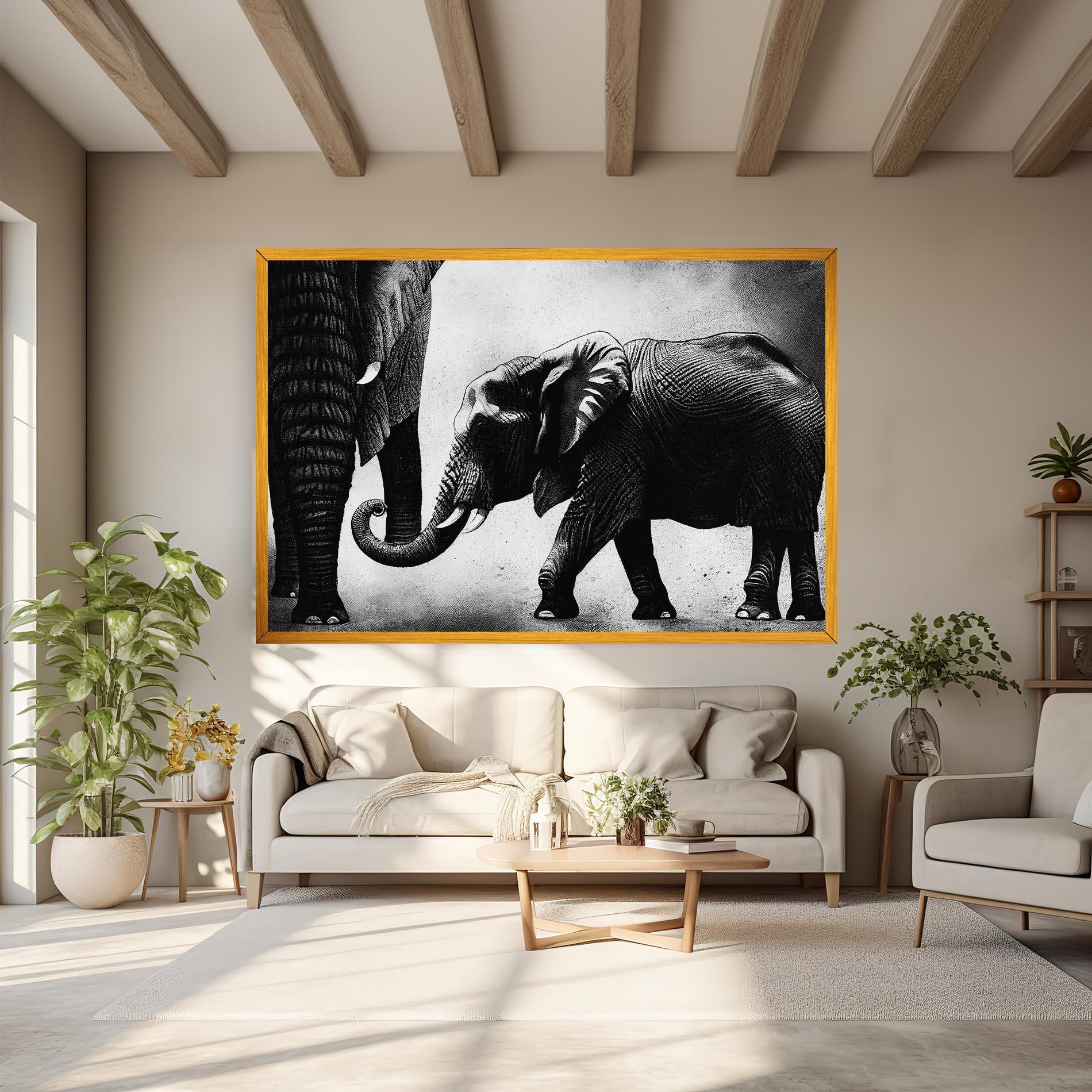 Tablou Canvas Baby Elephant mockup 6