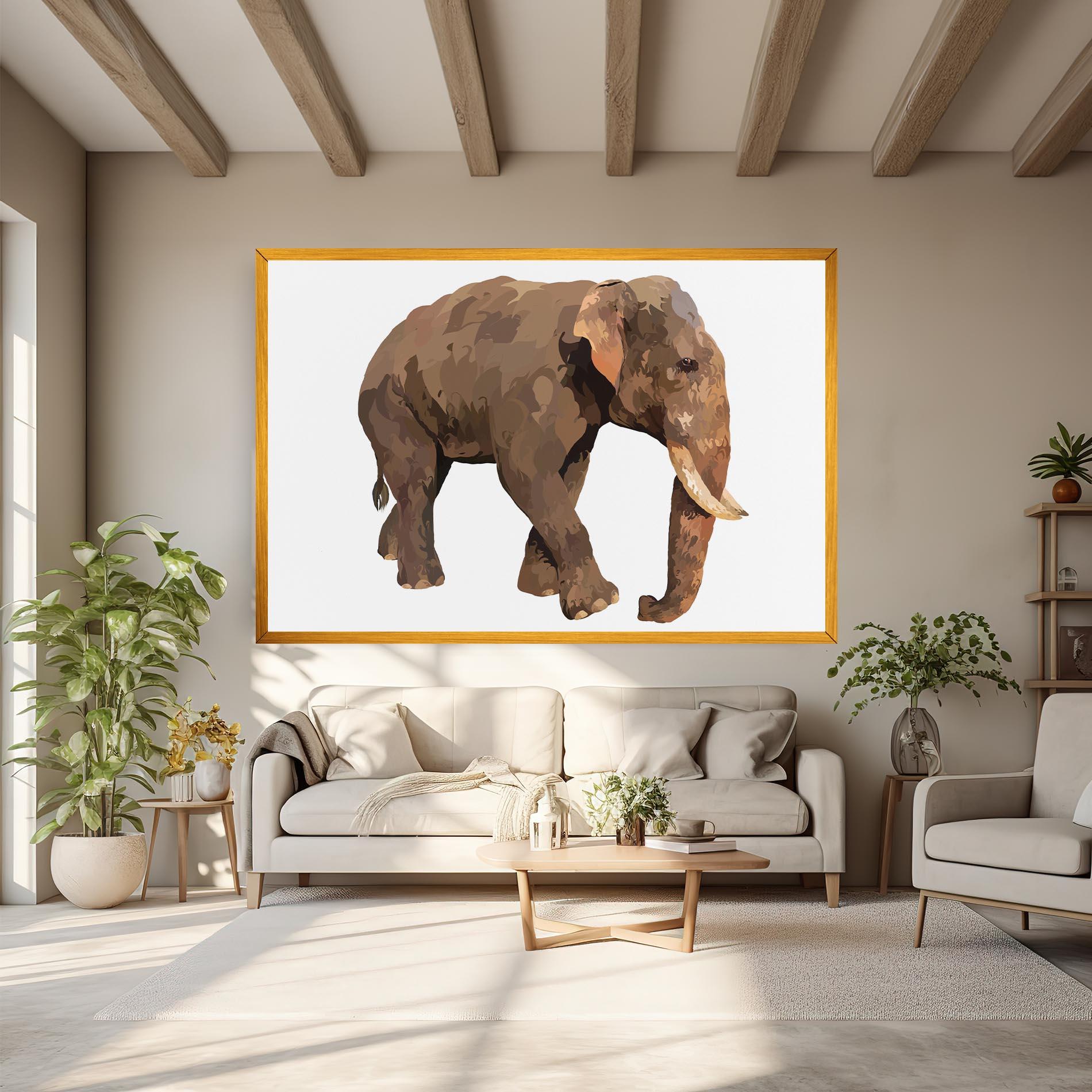 Tablou Canvas Brown Elephant mockup 6