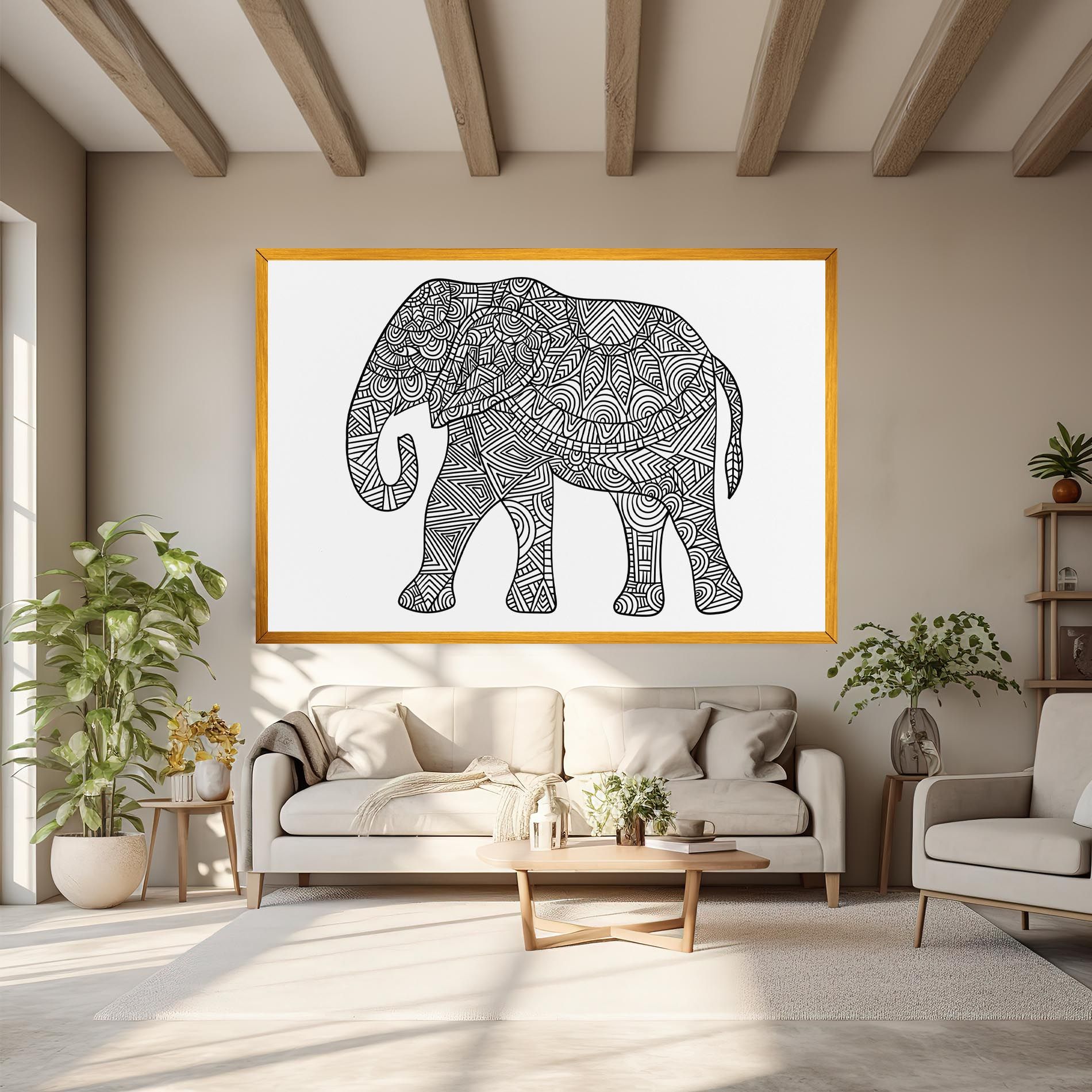 Elephant Mandala mockup 6