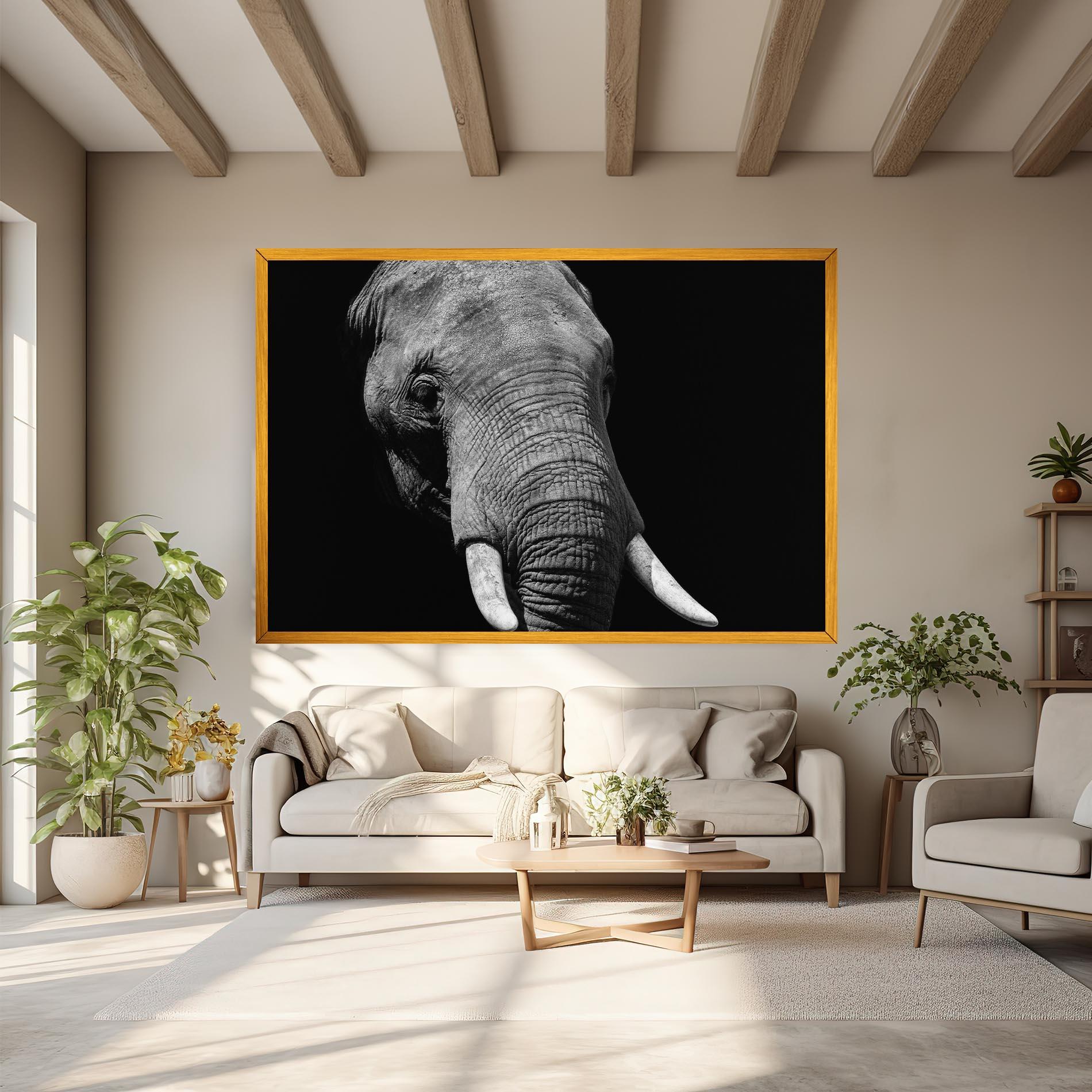 Tablou Canvas Shadow Elephant mockup 6