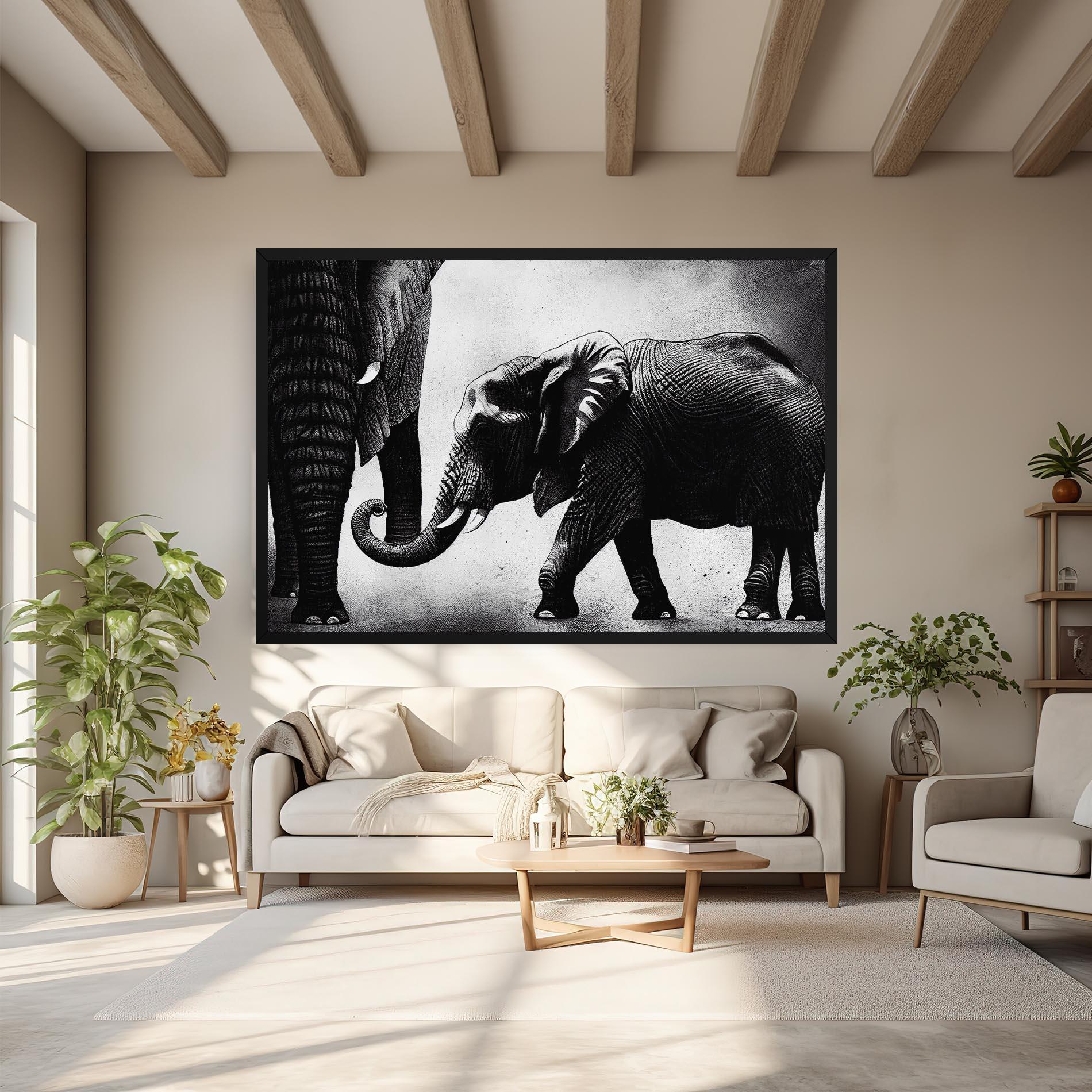 Tablou Canvas Baby Elephant mockup 6