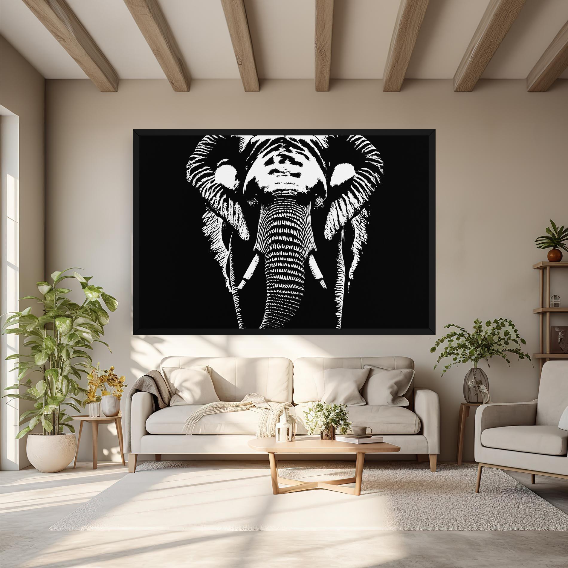 Tablou Canvas Elephant Drawing mockup 6