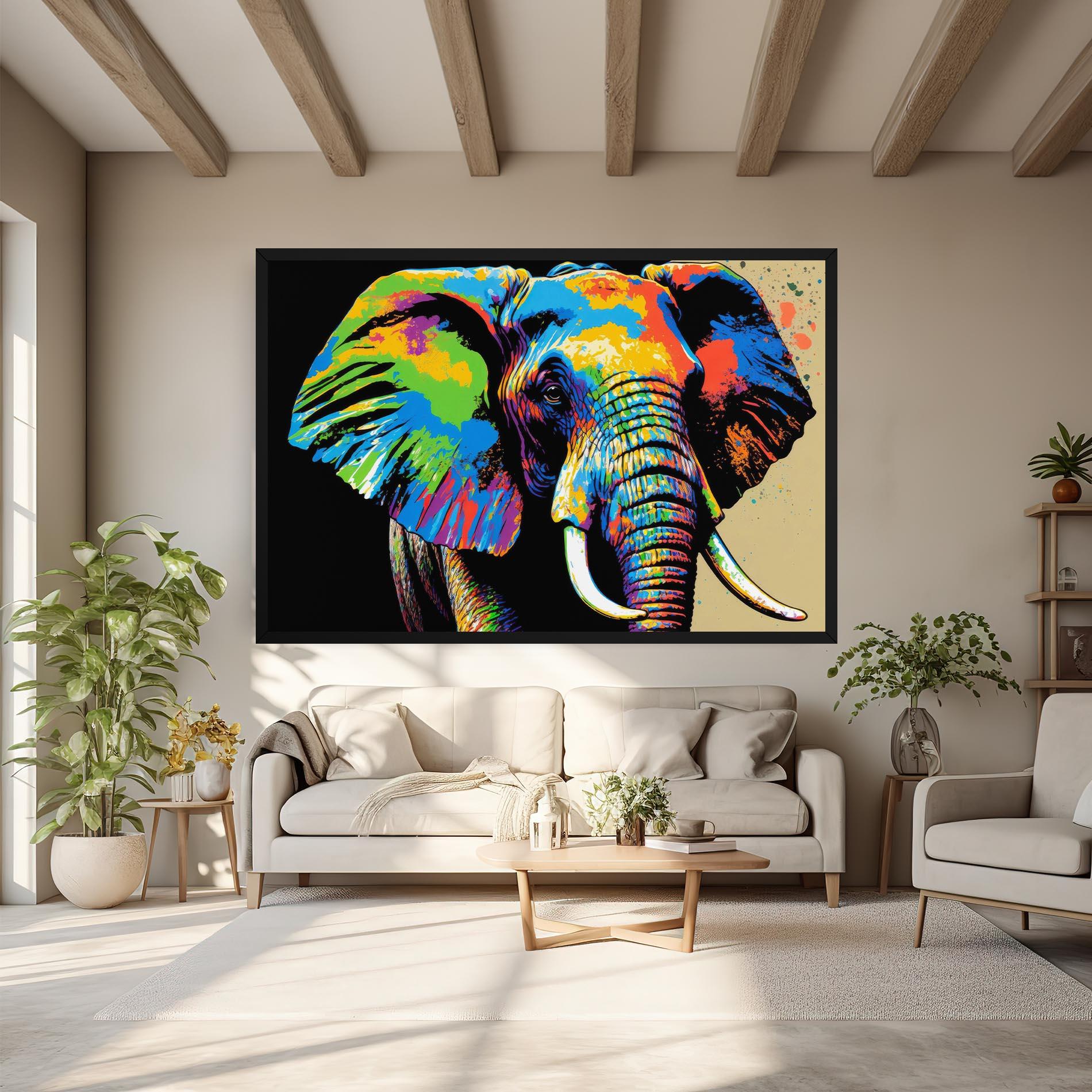 Tablou Canvas Elephant Portrait mockup 6