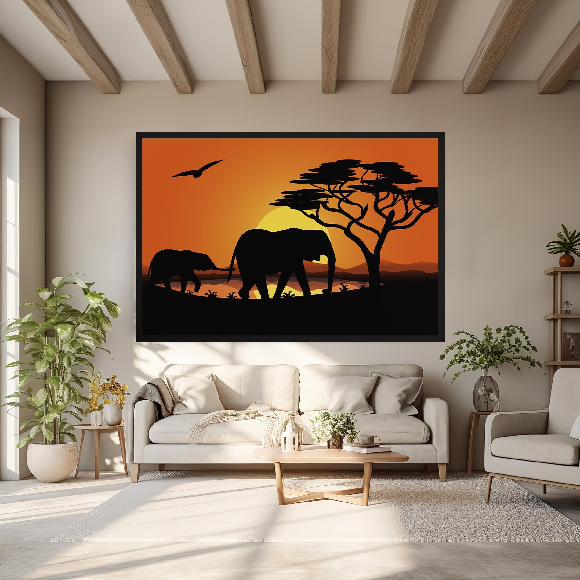 Elephant Sunset mockup 6