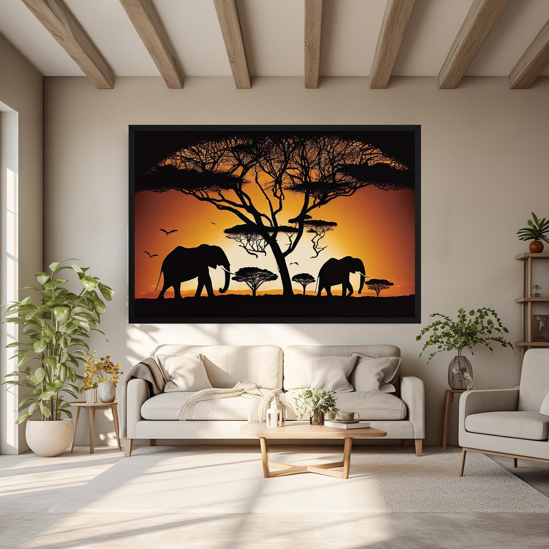 Tablou Canvas Sunset Silhouette mockup 6