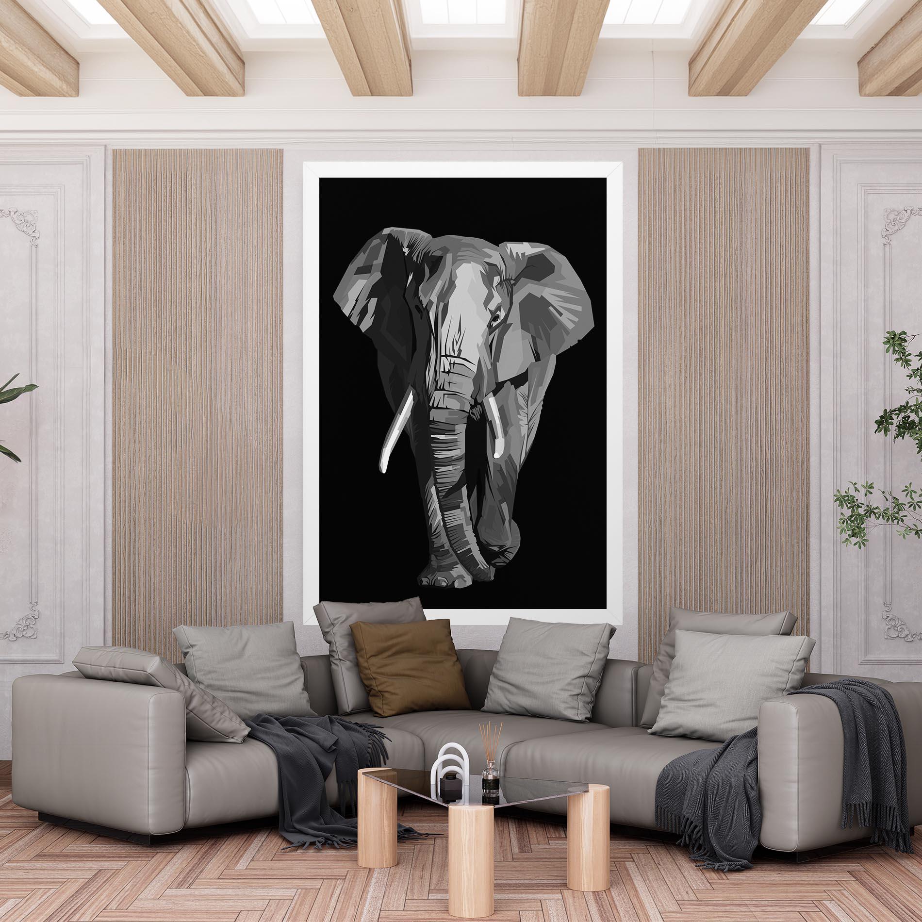 Tablou Canvas Beautiful Grey Elephant mockup 6