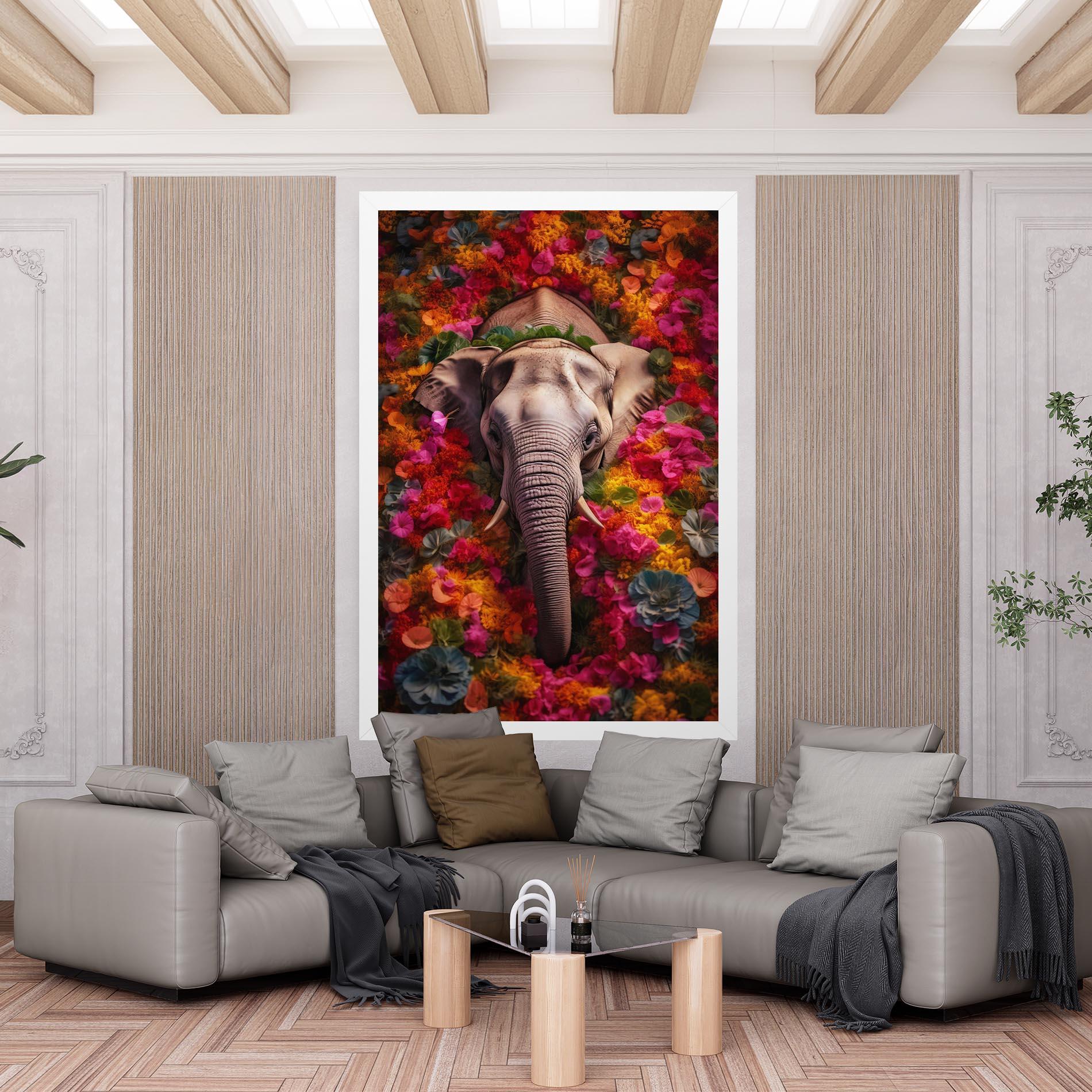 Tablou Canvas Flower Elephant mockup 6