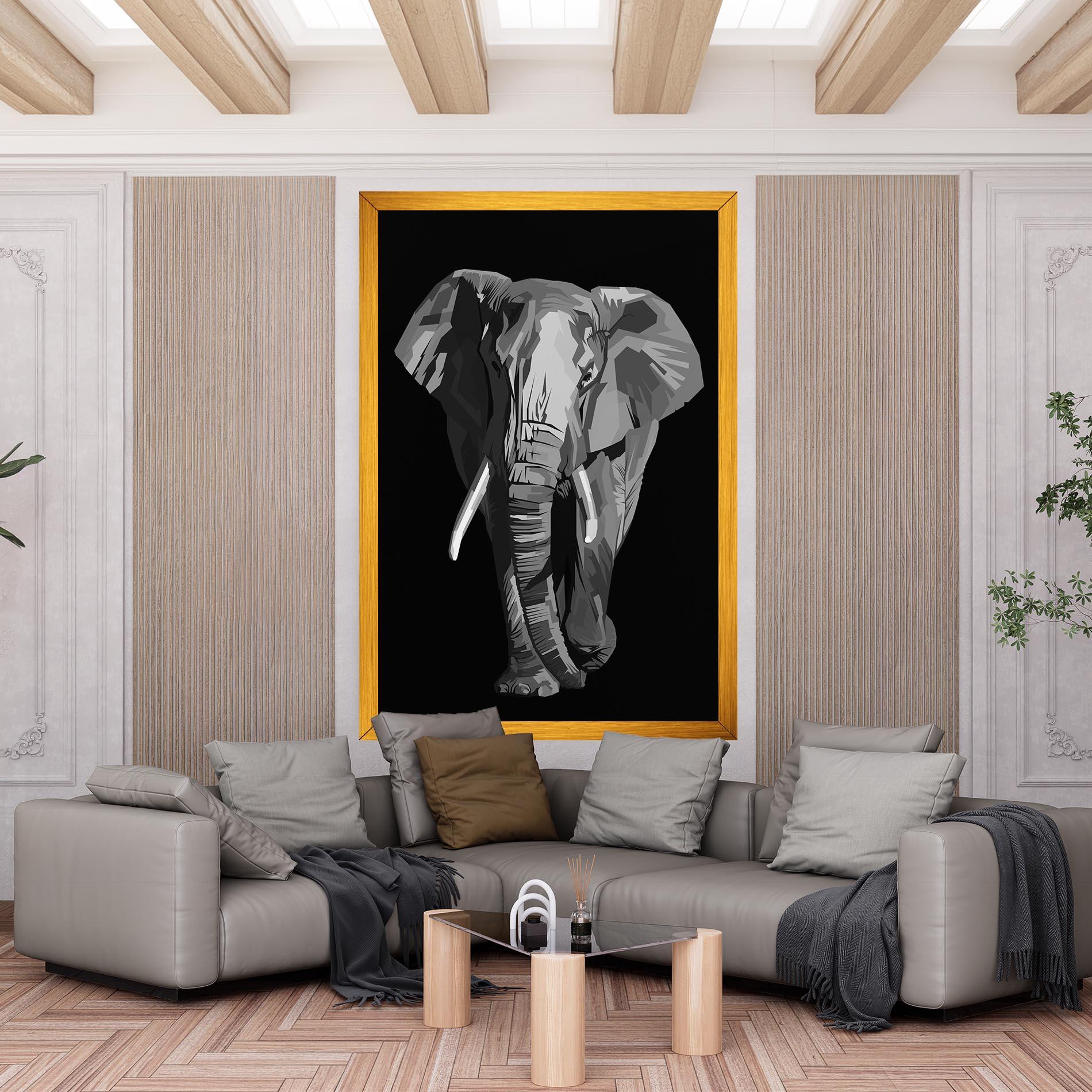 Tablou Canvas Beautiful Grey Elephant mockup 6
