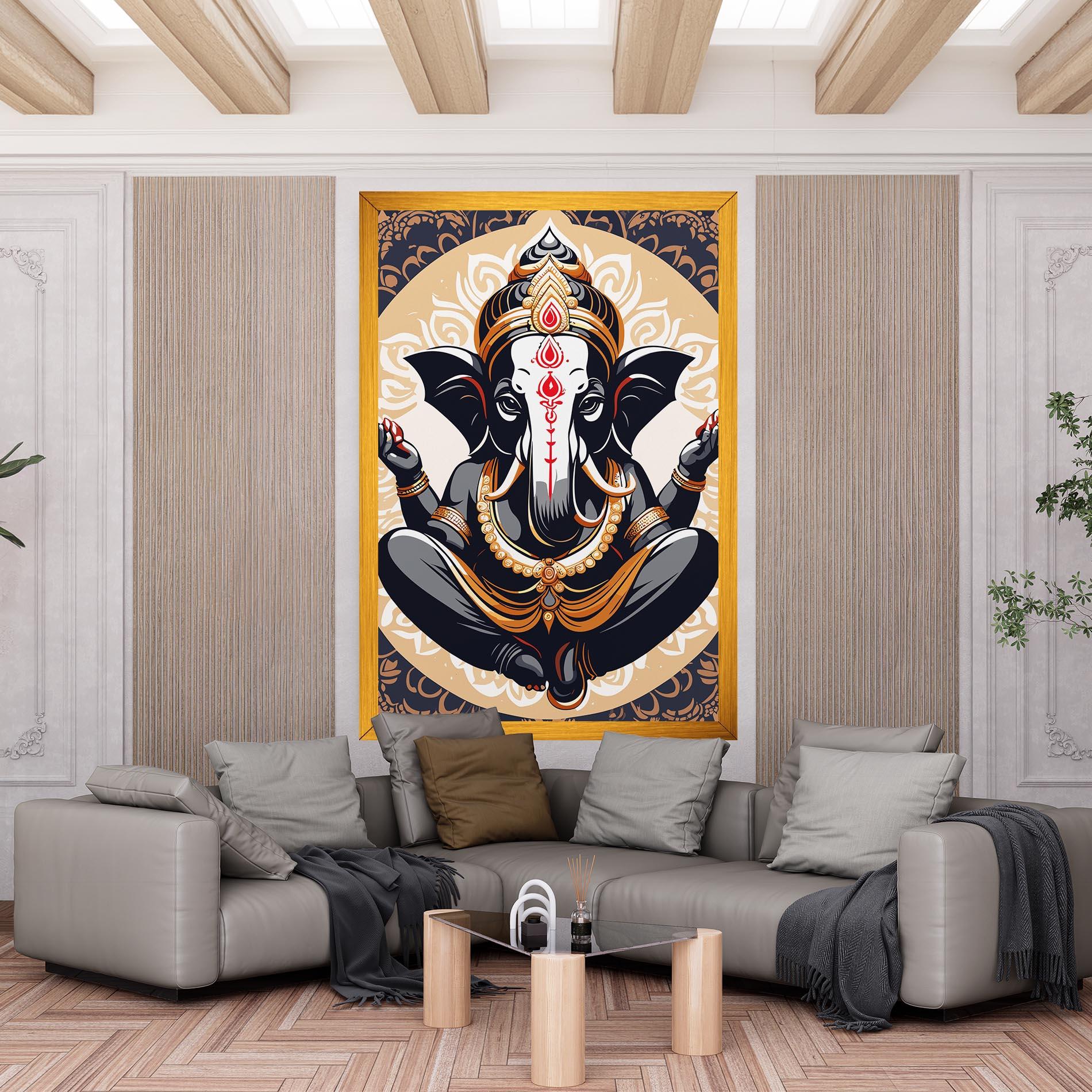 Tablou Canvas Elefant Color Mix mockup 6