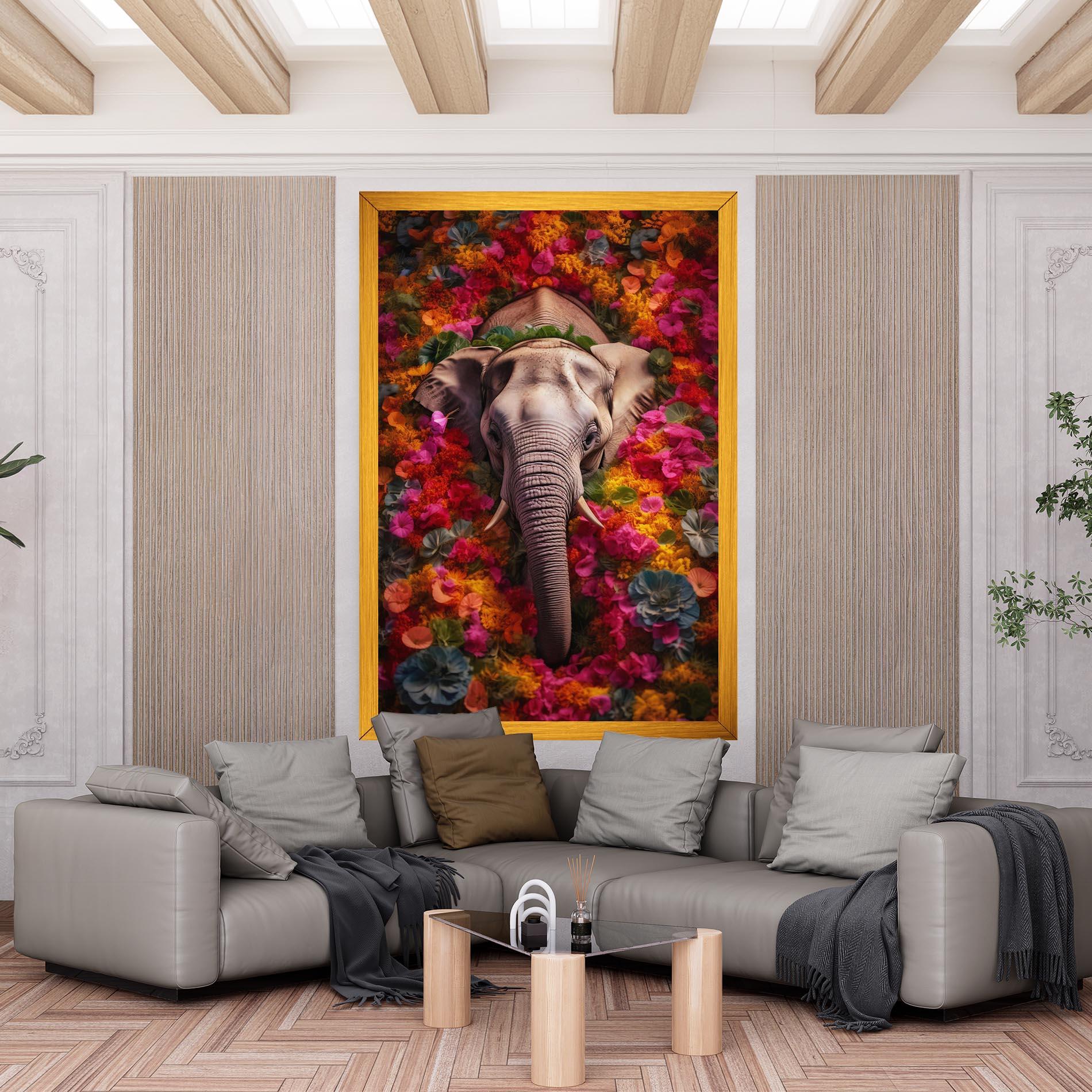 Tablou Canvas Flower Elephant mockup 6