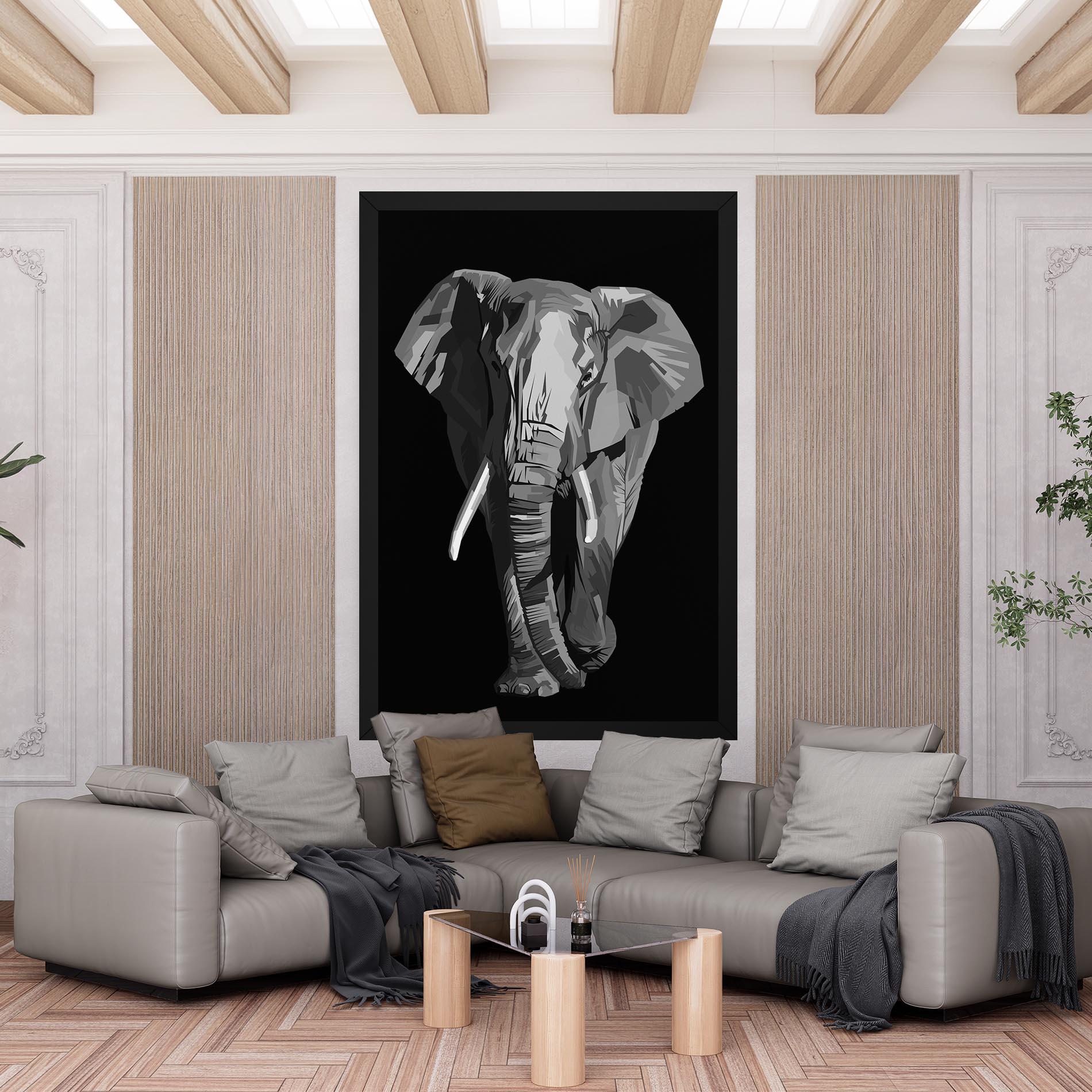 Tablou Canvas Beautiful Grey Elephant mockup 6