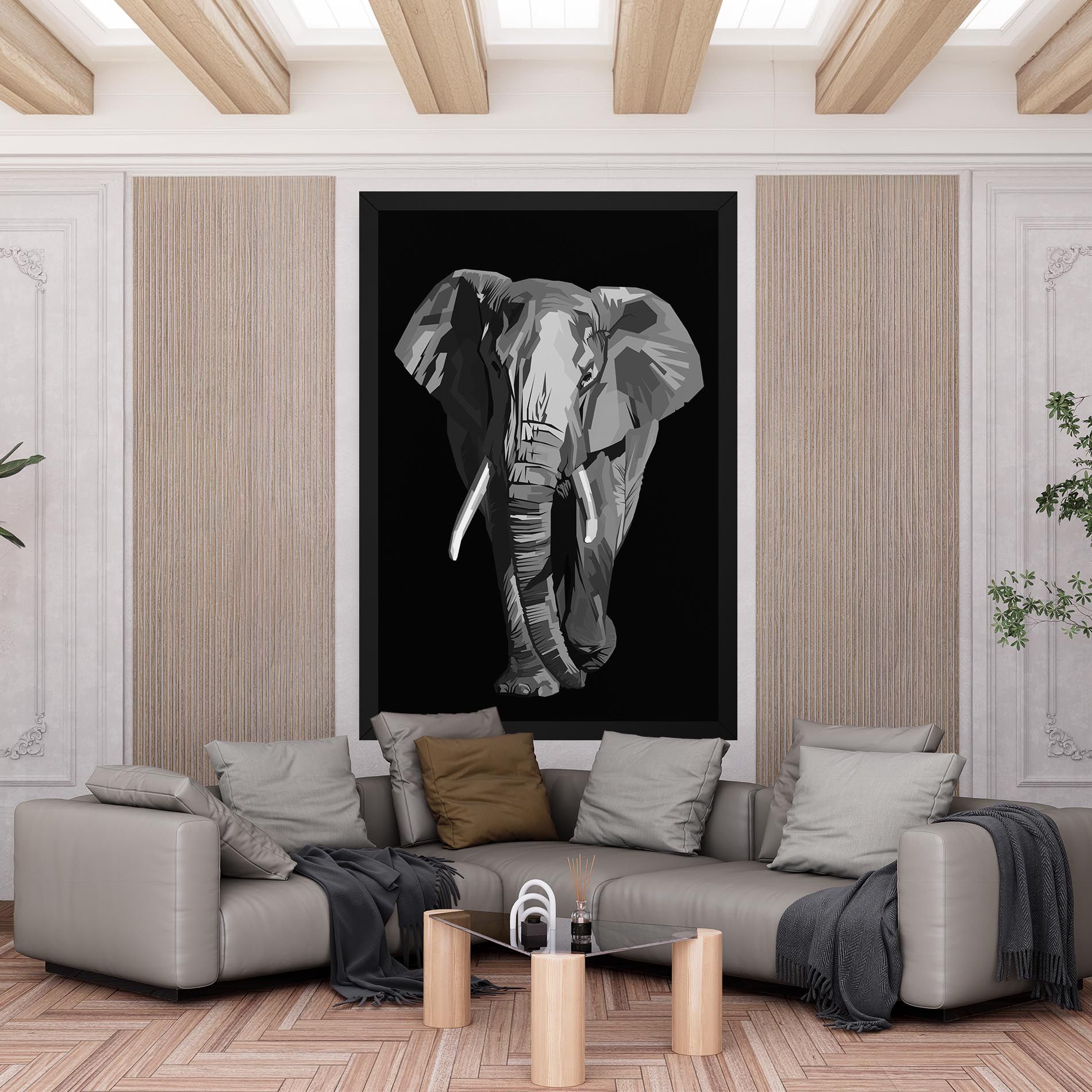 Beautiful Grey Elephant mockup 6