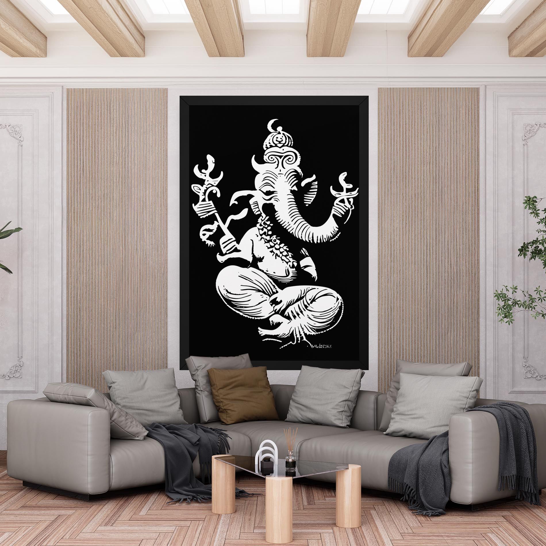 Black And White Ganesha mockup 6