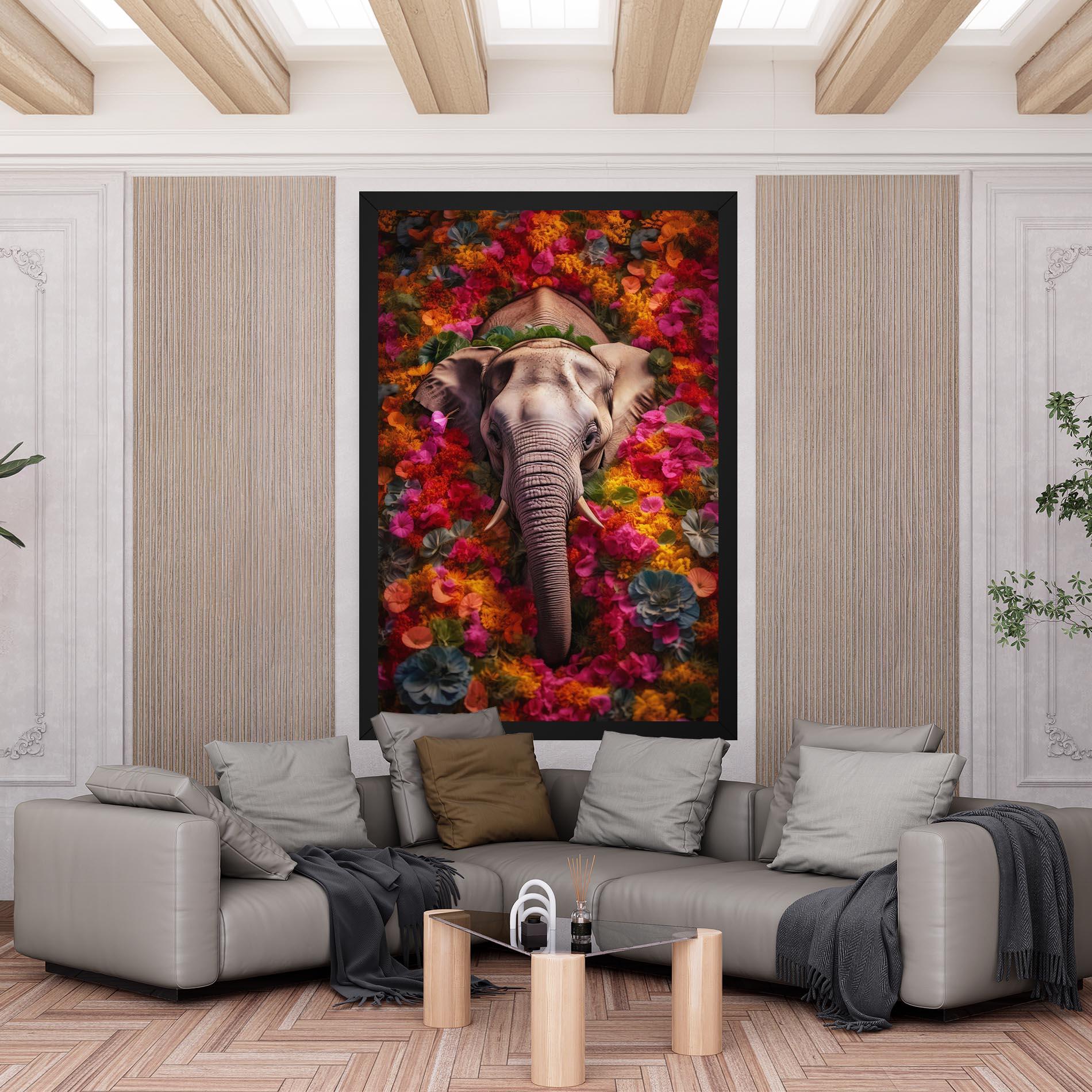 Tablou Canvas Flower Elephant mockup 6