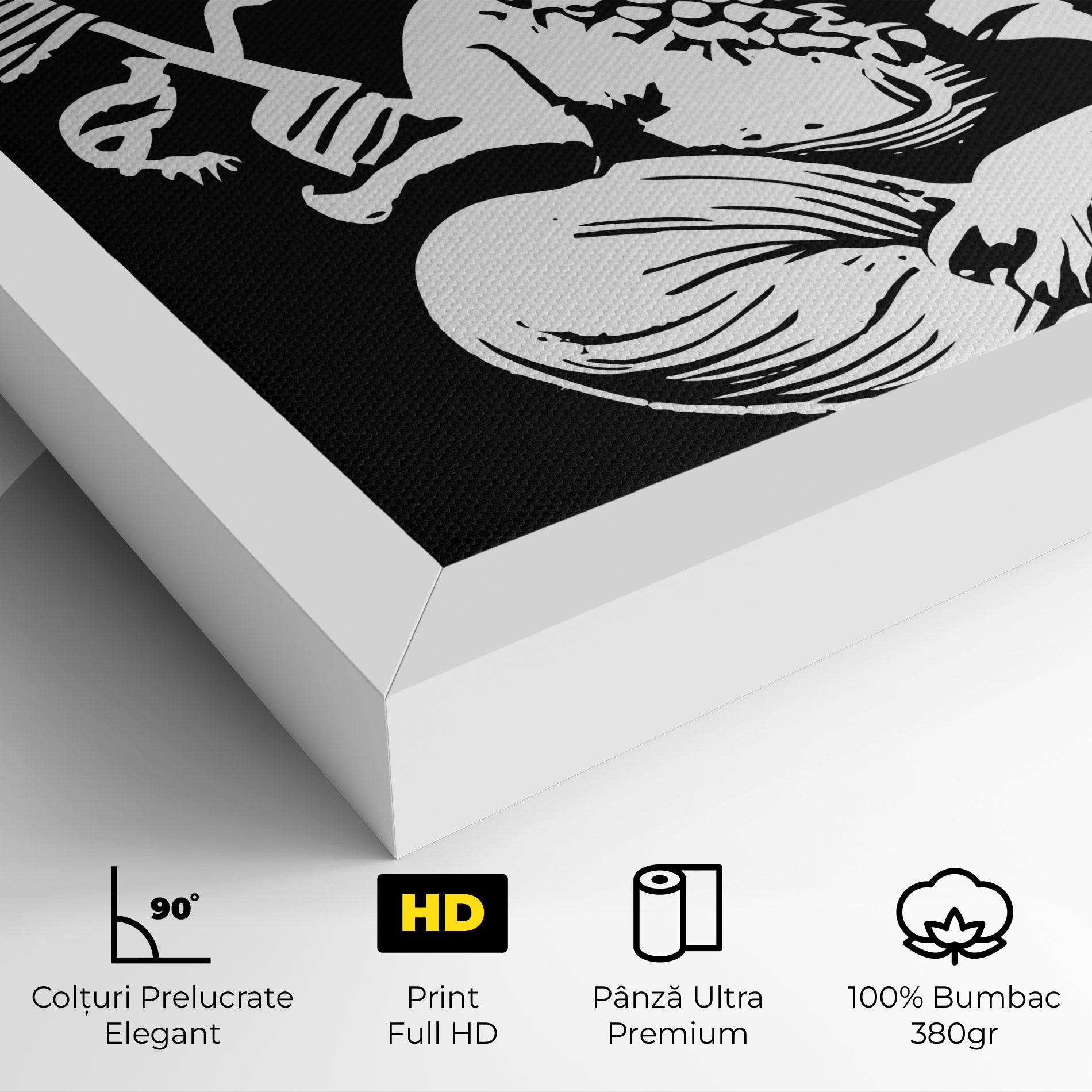 Tablou Canvas Black And White Ganesha mockup 4