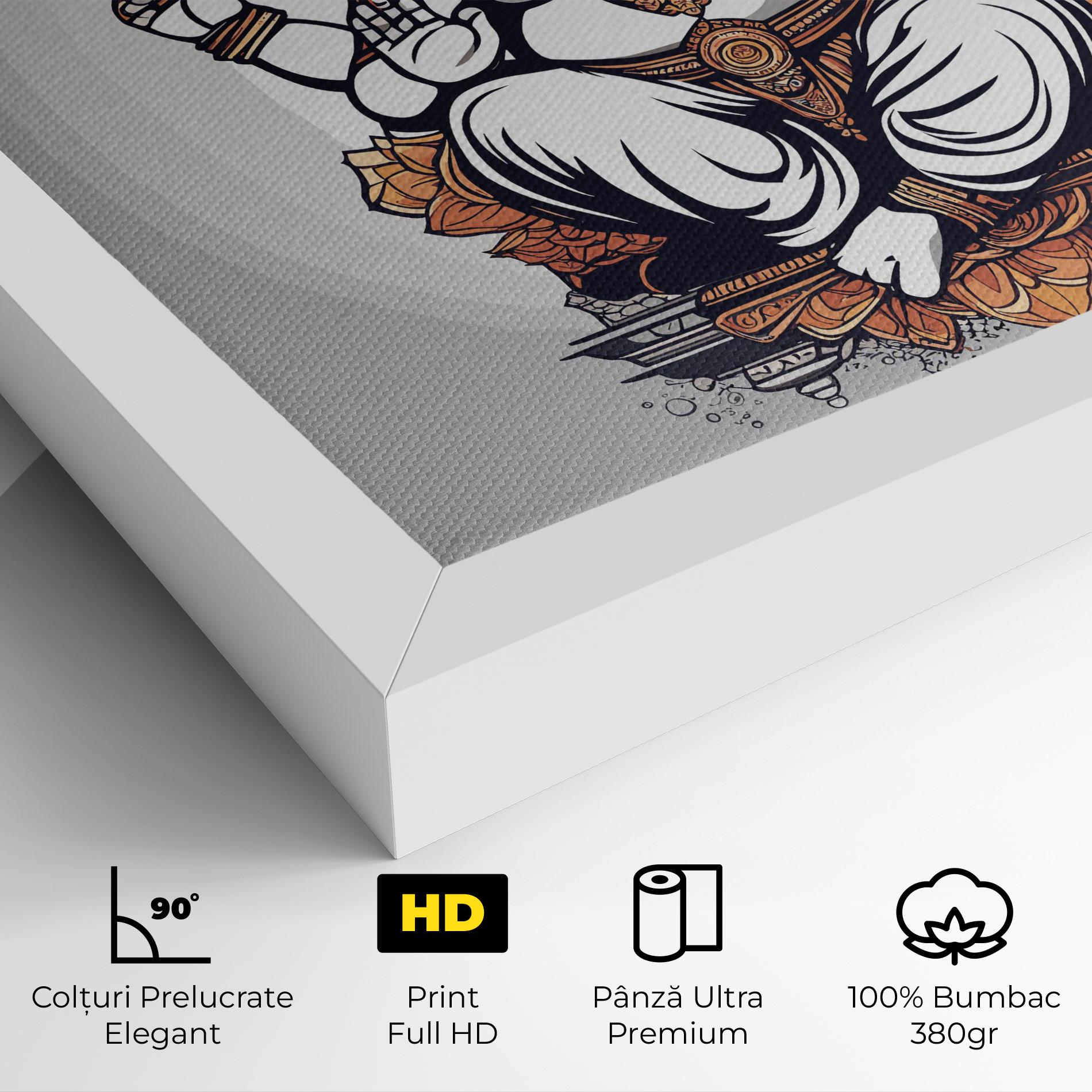 Tablou Canvas Chaturthi Greys mockup 4
